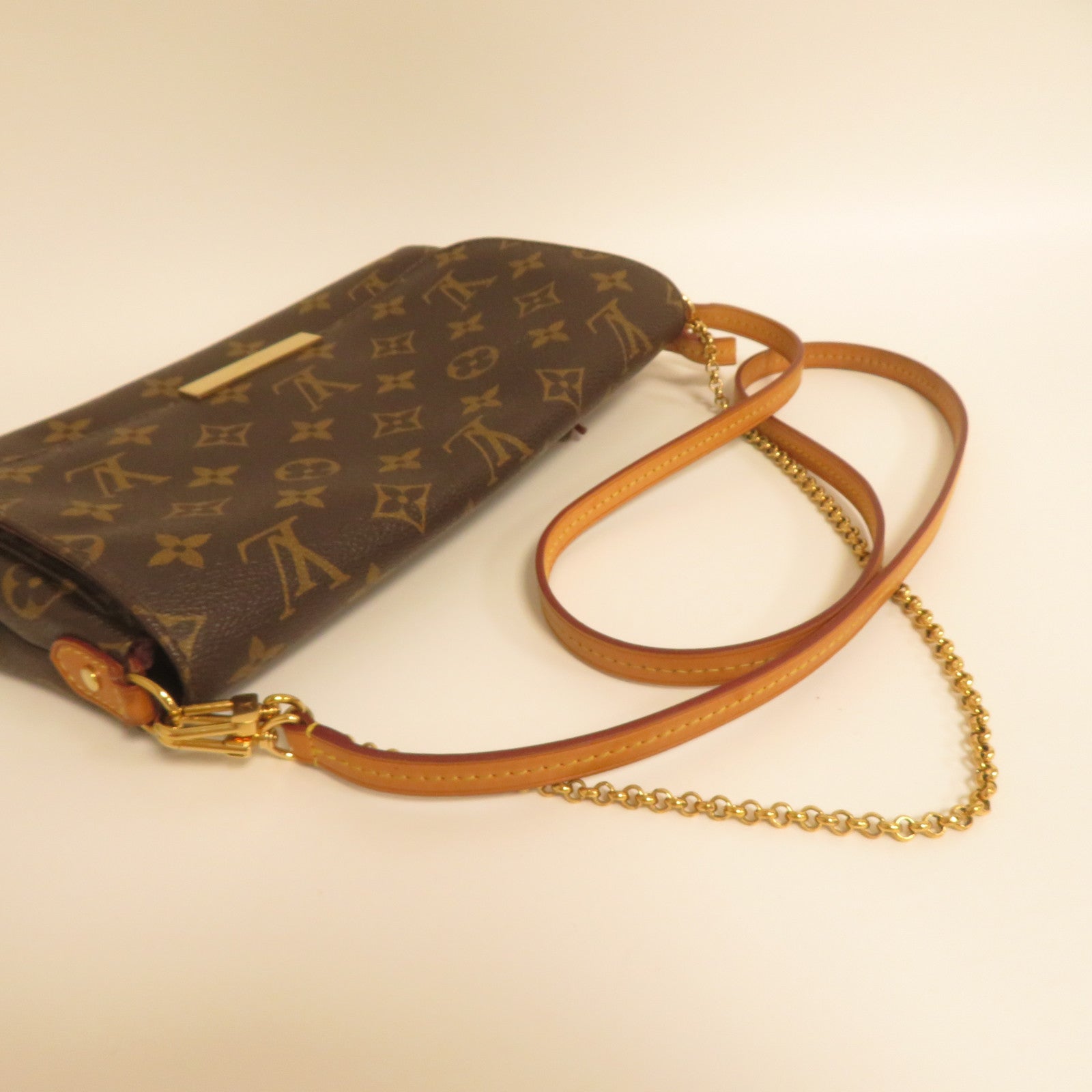 LOUIS VUITTON Monogram Favorite MM金扣手挽肩背兩用袋啡色