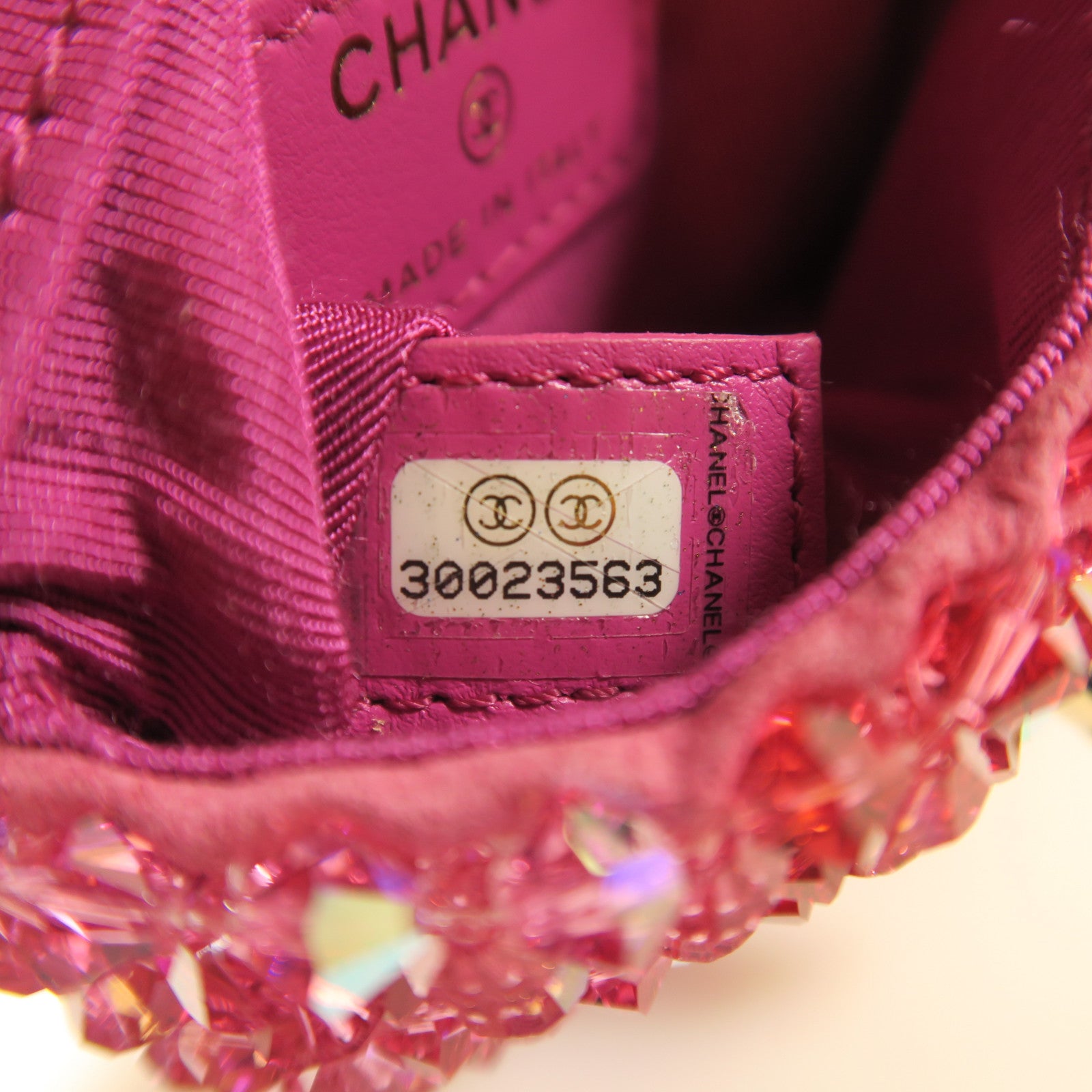 CHANEL PVC Chain Shoulder金扣鏈帶肩背袋粉紅色