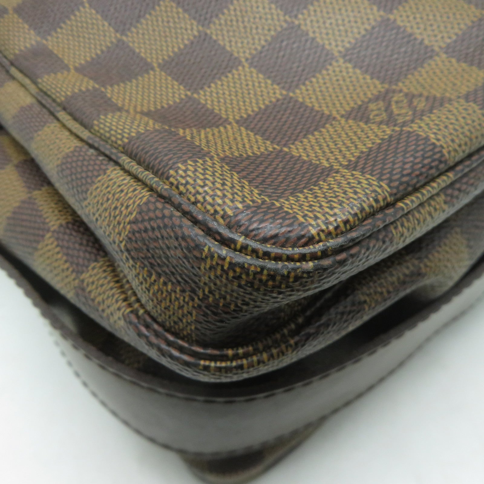 LOUIS VUITTON Damier Ebene Naviglio金扣肩背袋啡色