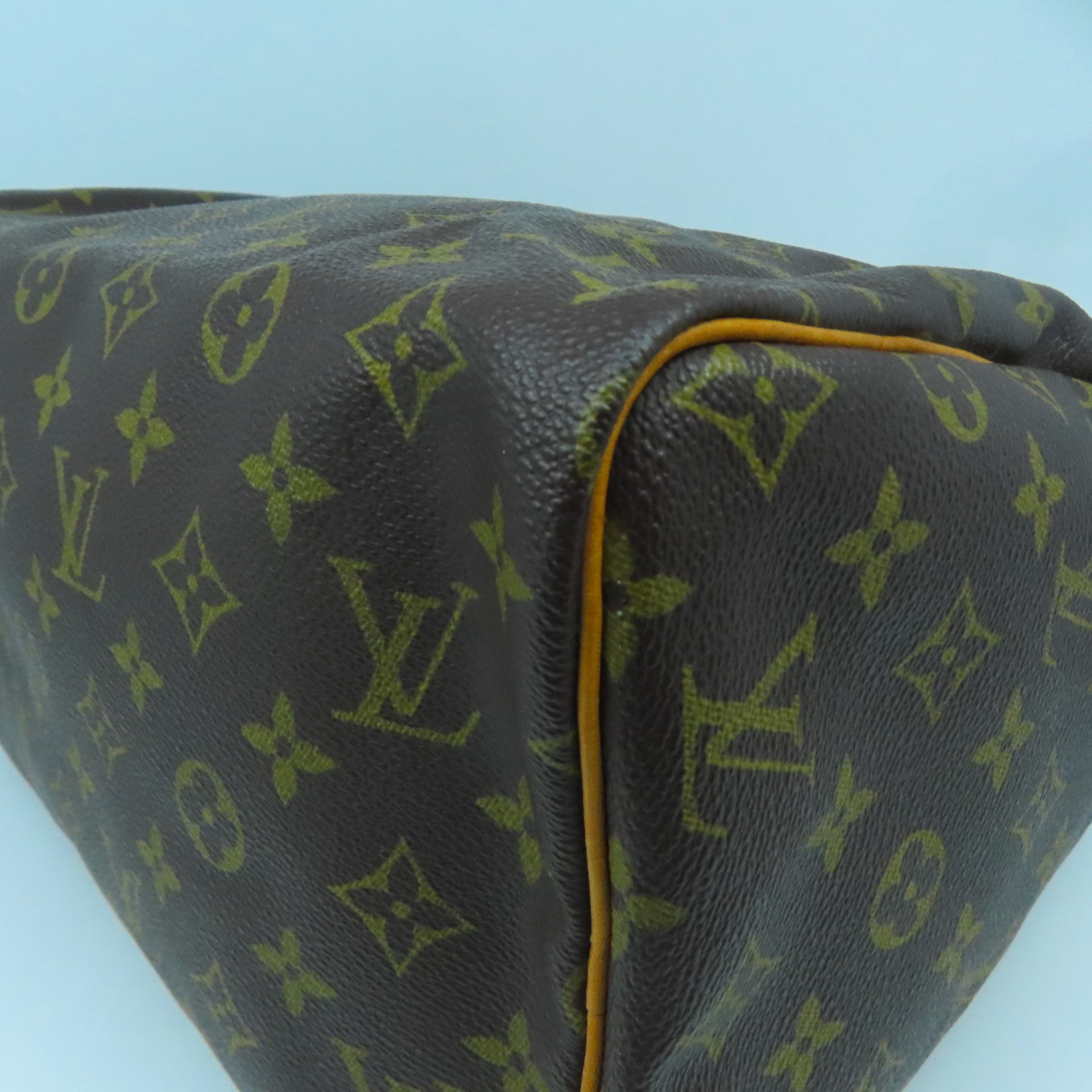 LOUIS VUITTON Monogram Speedy 30金扣手挽袋啡色