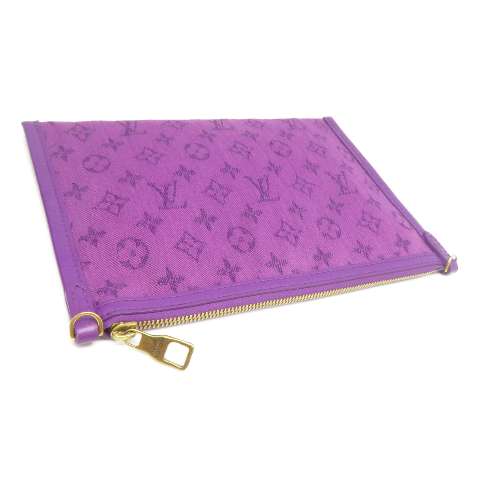 LOUIS VUITTON Monogram Denim手拿包紫色
