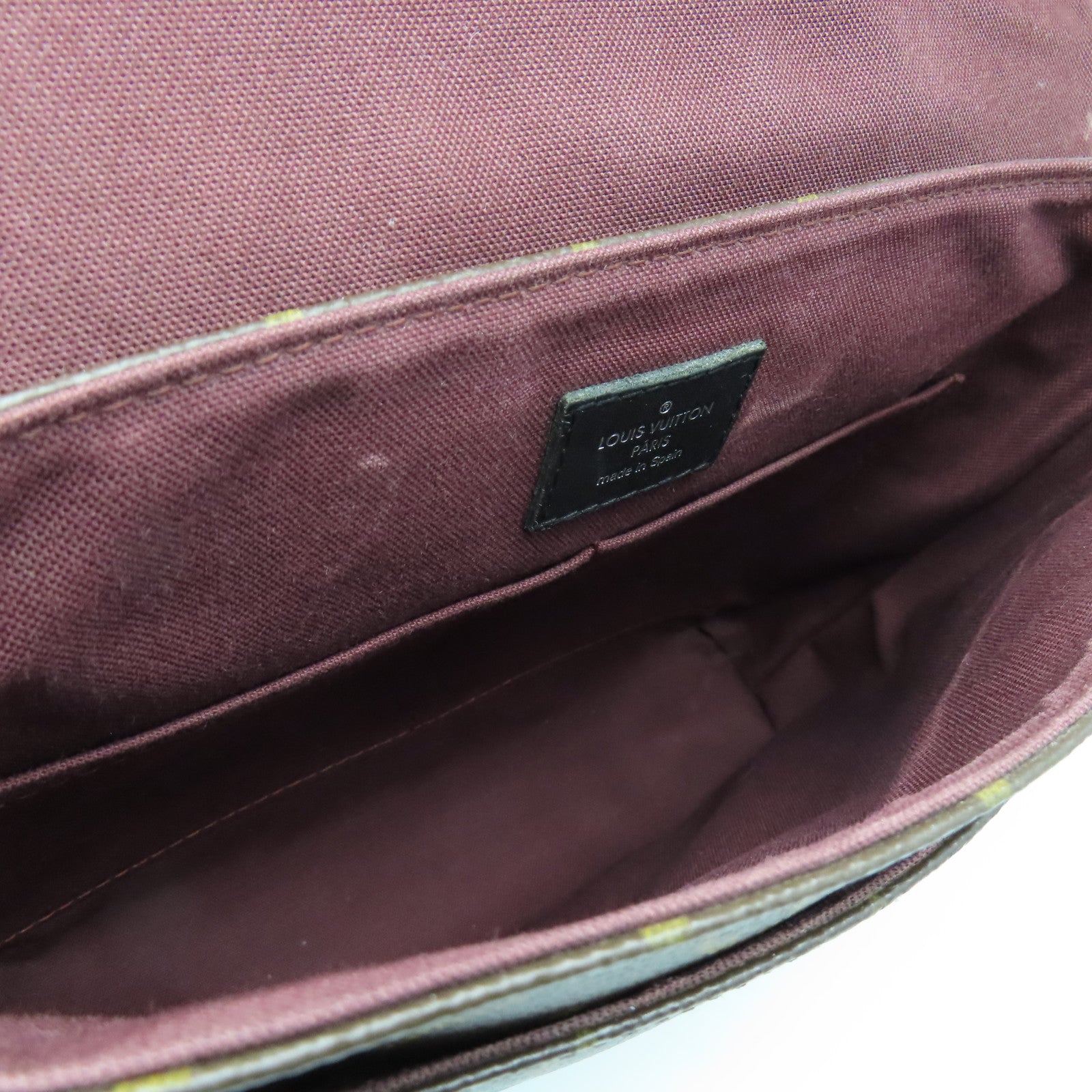 LOUIS VUITTON Monogram District PM Silver Buckle Shoulder Bag Brown/Black