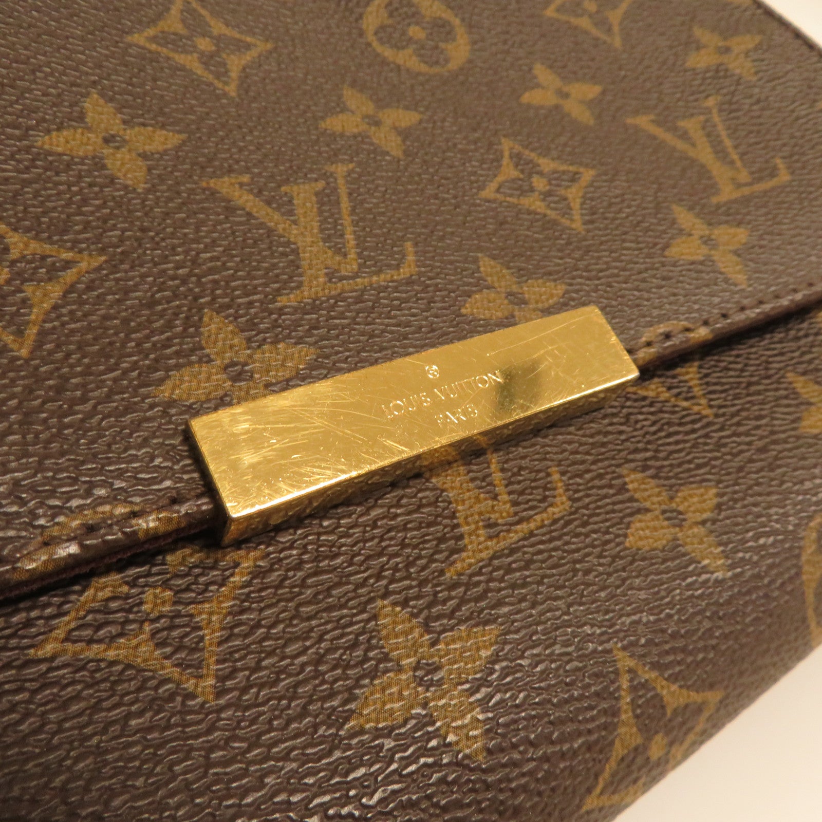 LOUIS VUITTON Monogram Favorite MM金扣手挽肩背兩用袋啡色