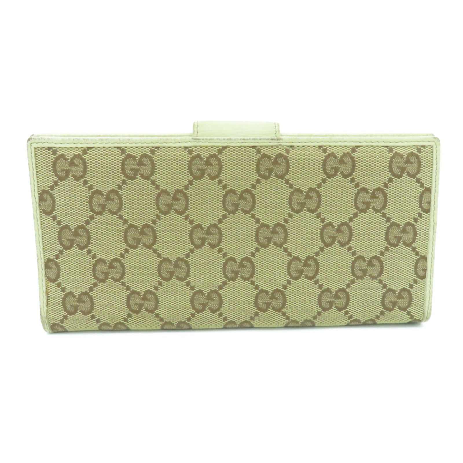 GUCCI 帆布Long Wallet金扣长钱包米色/白色