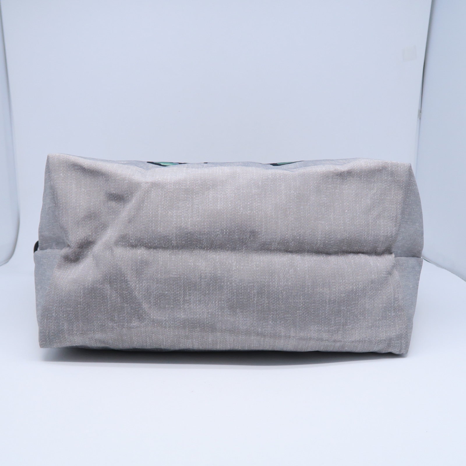 Longchamp 帆布Hand Bag銀扣手挽肩背兩用袋灰色