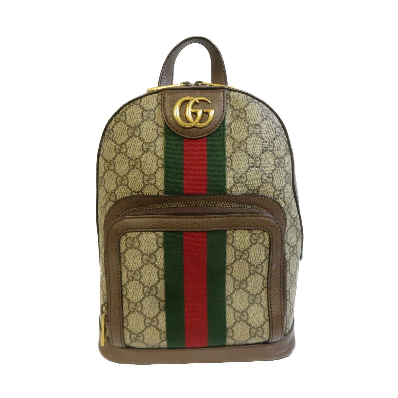 GUCCI GG帆布Ophidia GG Backpack金扣背包灰色/啡色