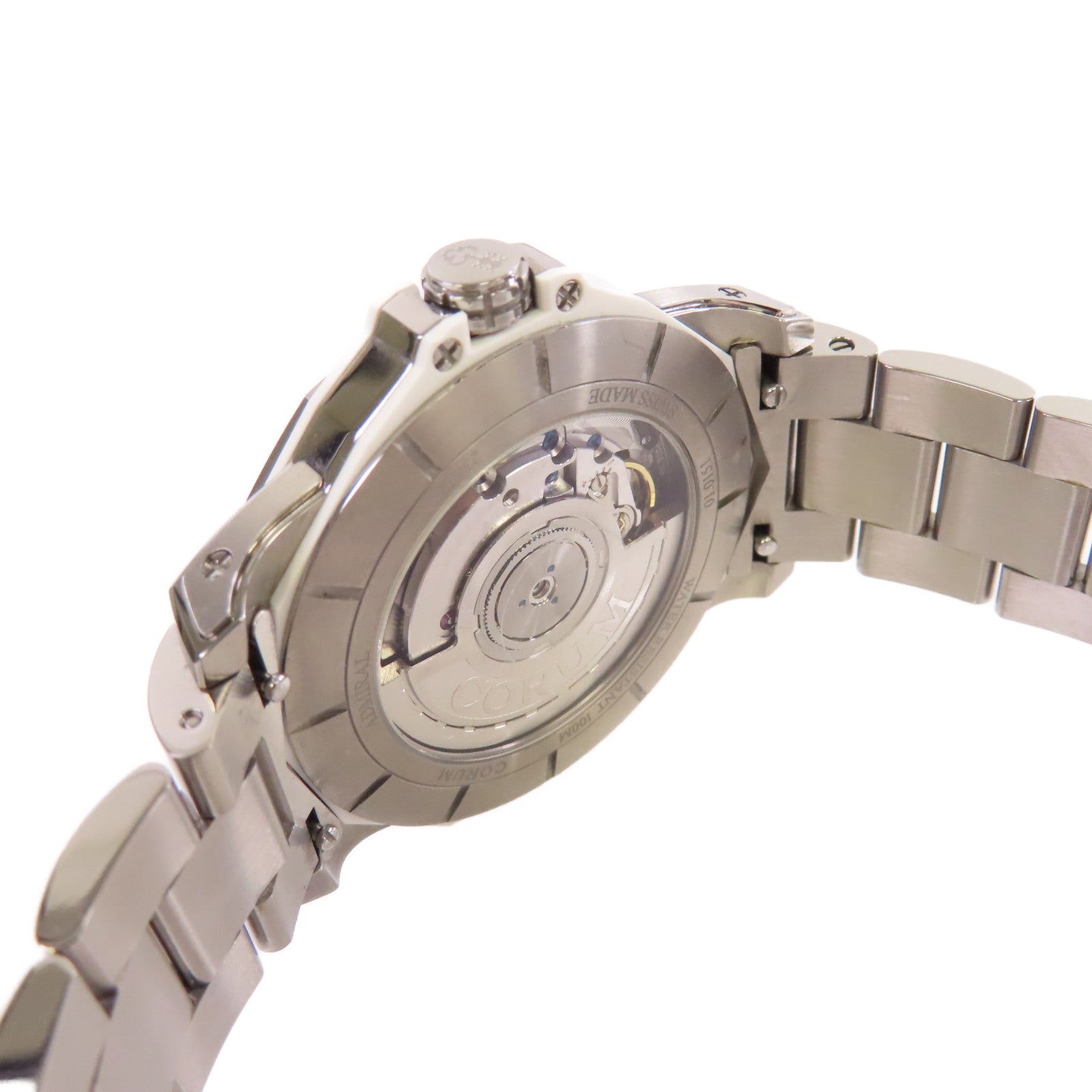 CORUM Admiral 38mm Watch金屬自動機芯手錶白色/金色/銀色