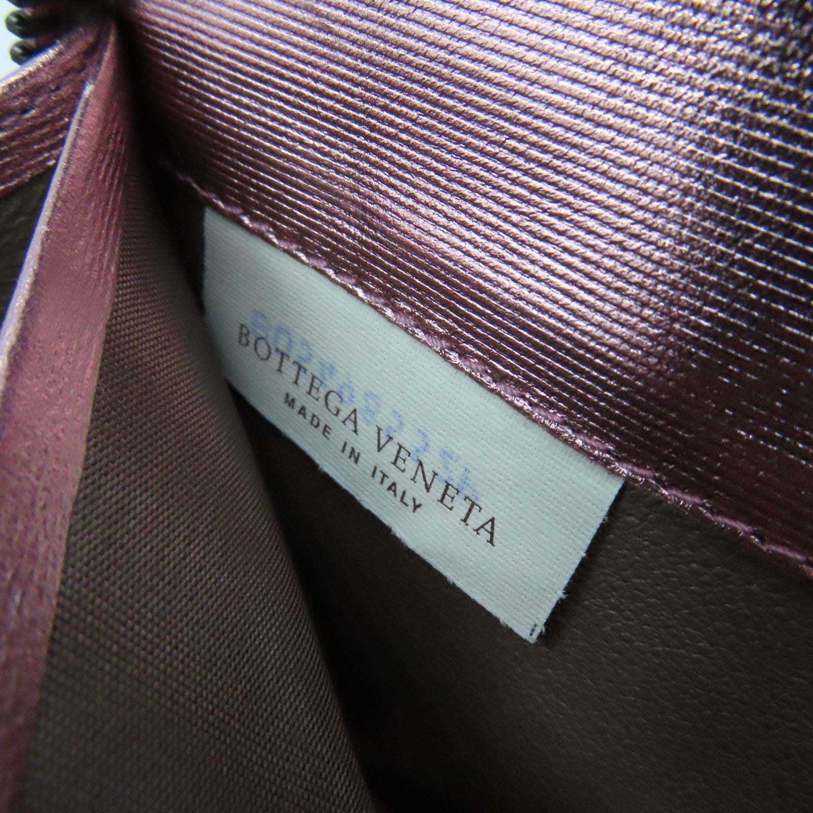 BOTTEGA VENETA 織紋皮革Zipper Long Wallet拉鏈長錢包粉紅色