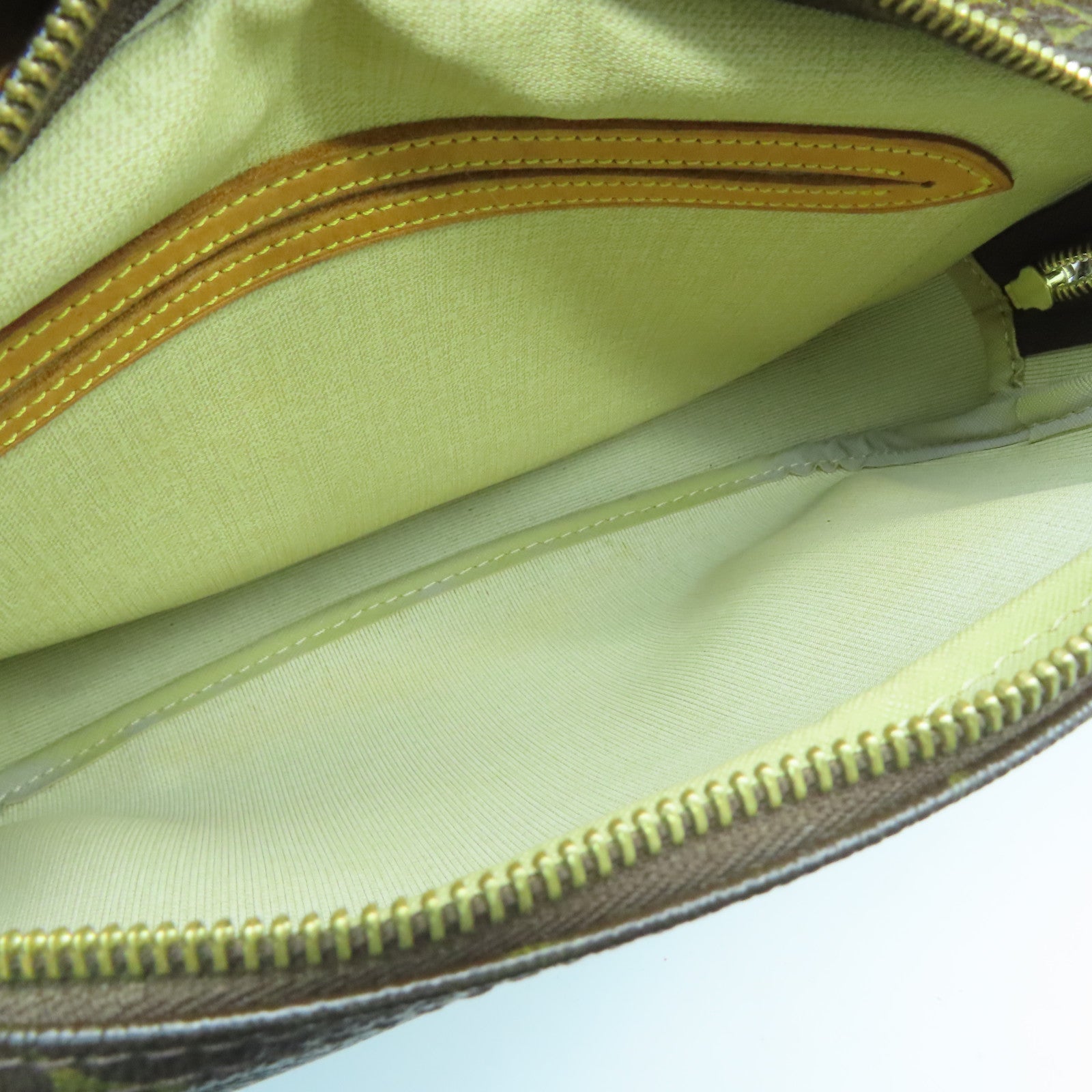 LOUIS VUITTON Monogram Reporter PM金扣肩背袋啡色