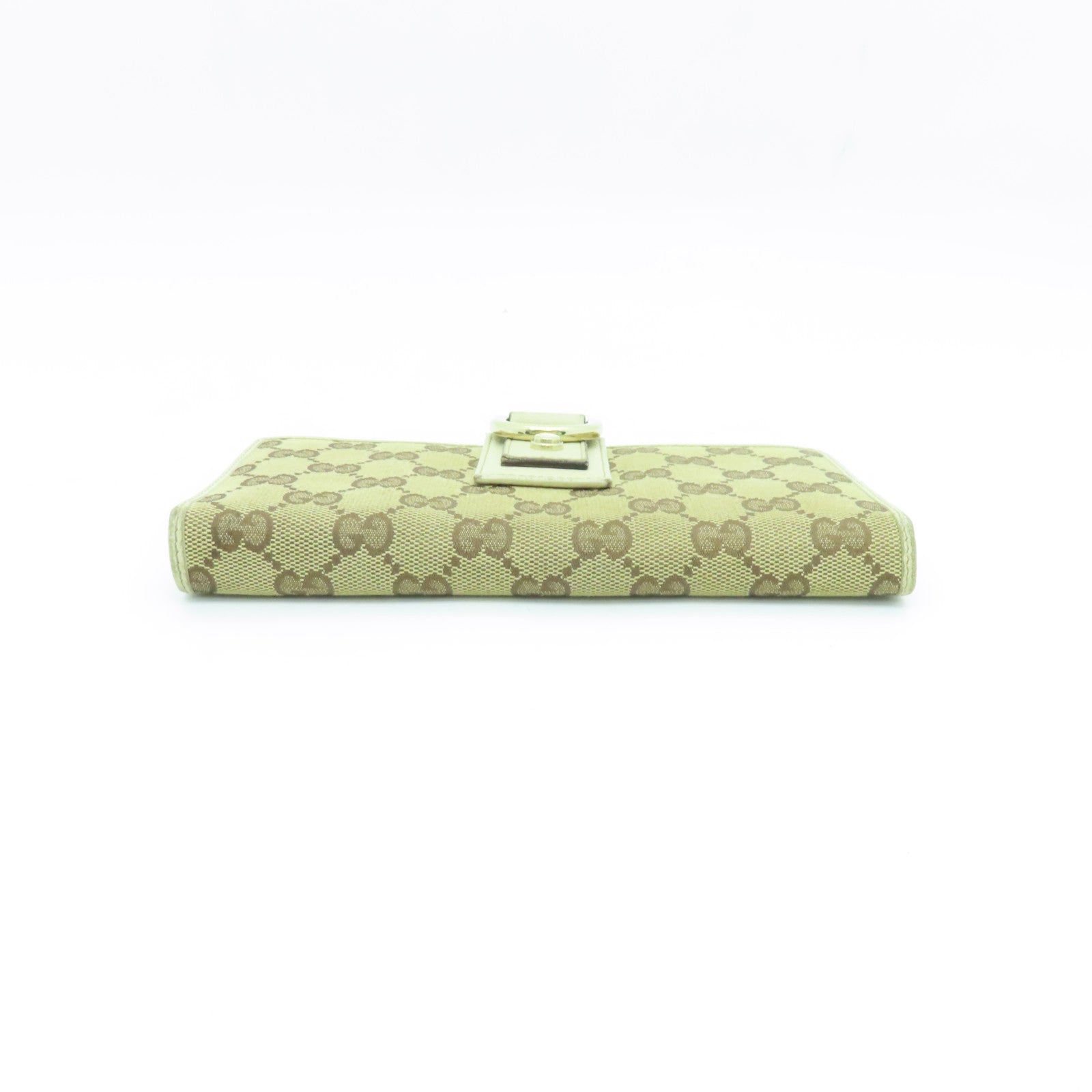 GUCCI 帆布Long Wallet金扣长钱包米色/白色