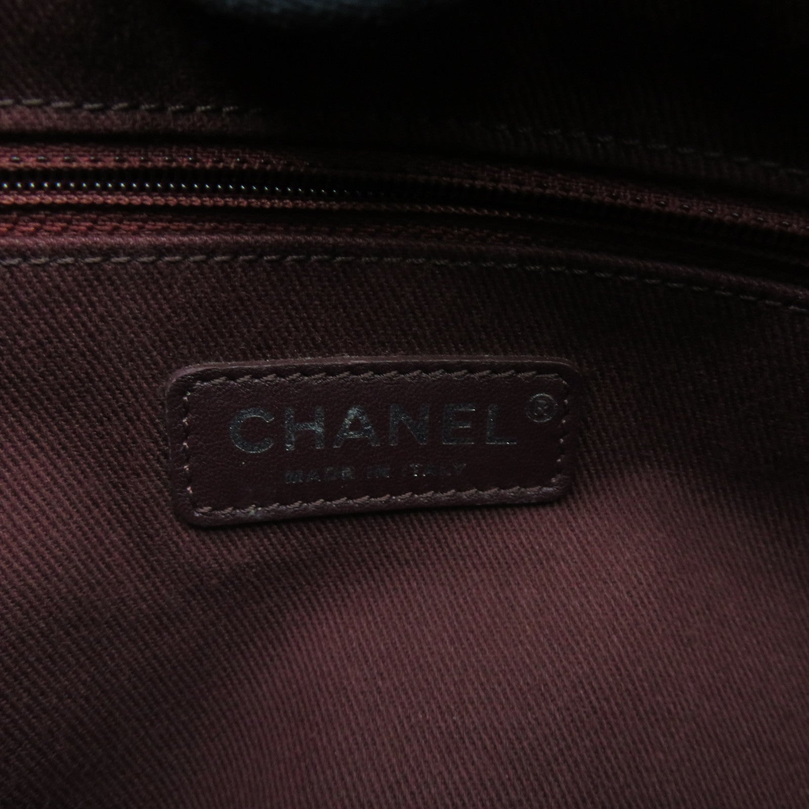 CHANEL 帆布Tote Bag銀扣鏈帶肩背袋杏色/酒紅色/藍色