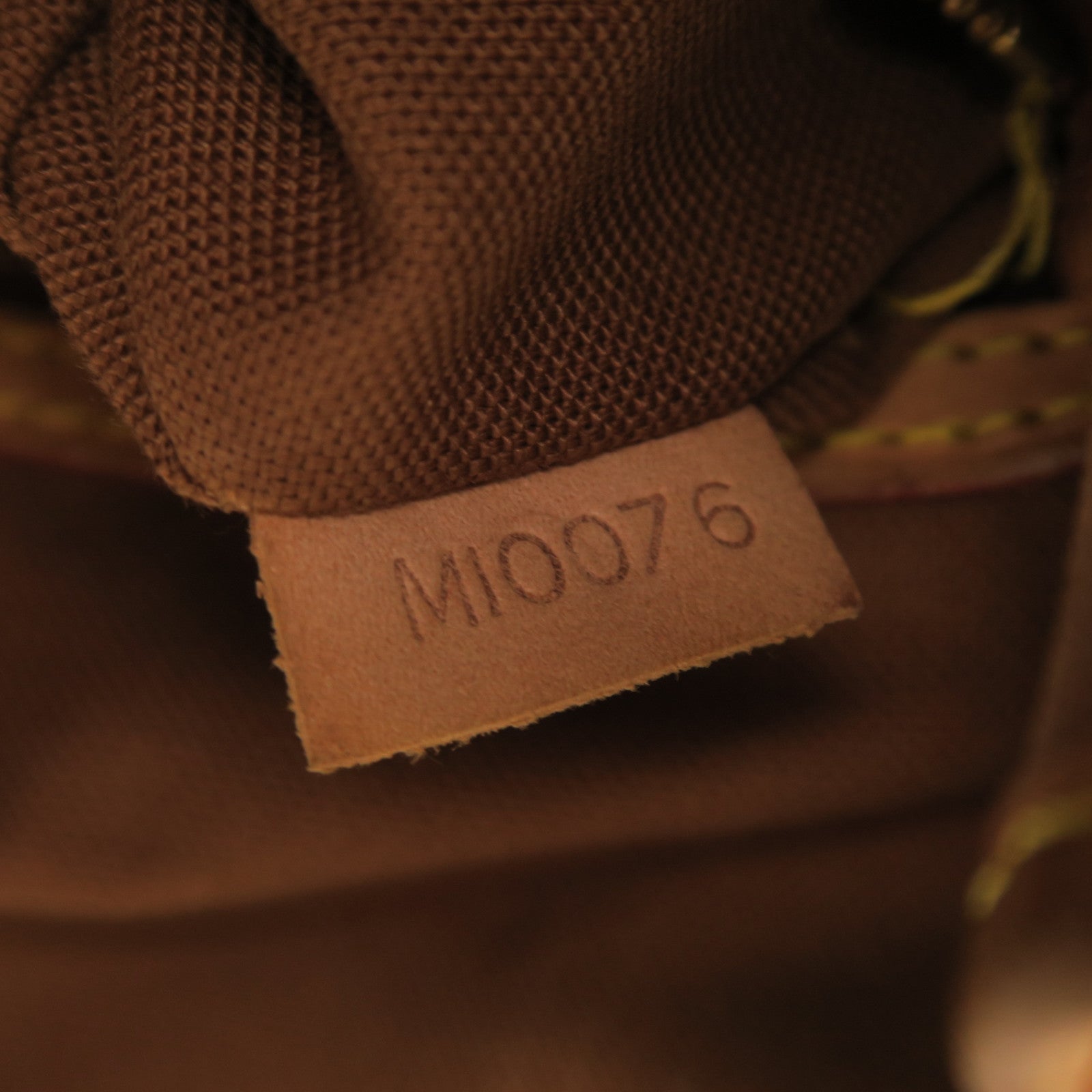 LOUIS VUITTON Monogram Batignolles Vertical Gold Buckle Handle Bag Brown