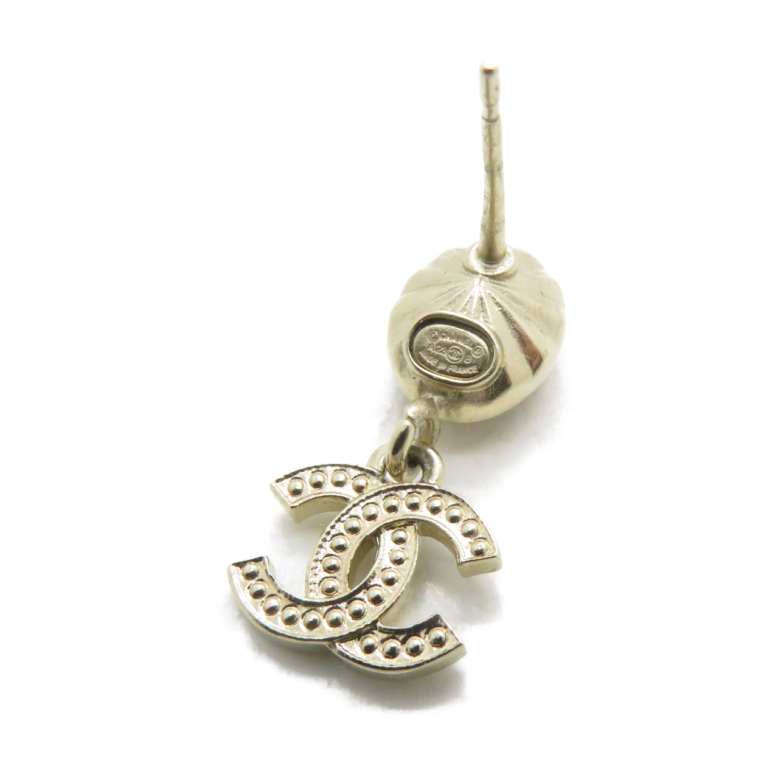 CHANEL 金屬Earrings耳環金色/粉紅色