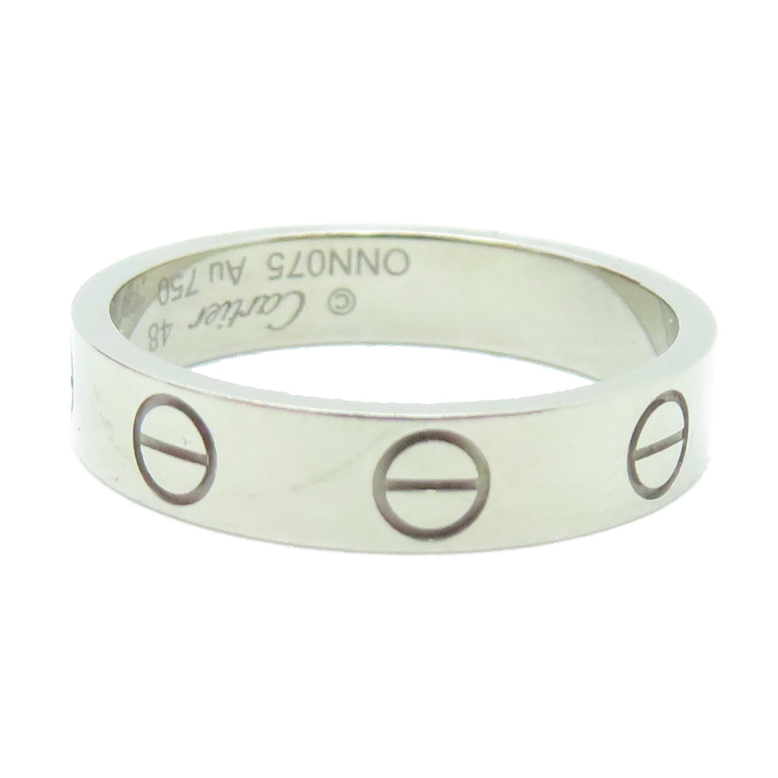 CARTIER 18K白金Love Ring戒指US#4.5