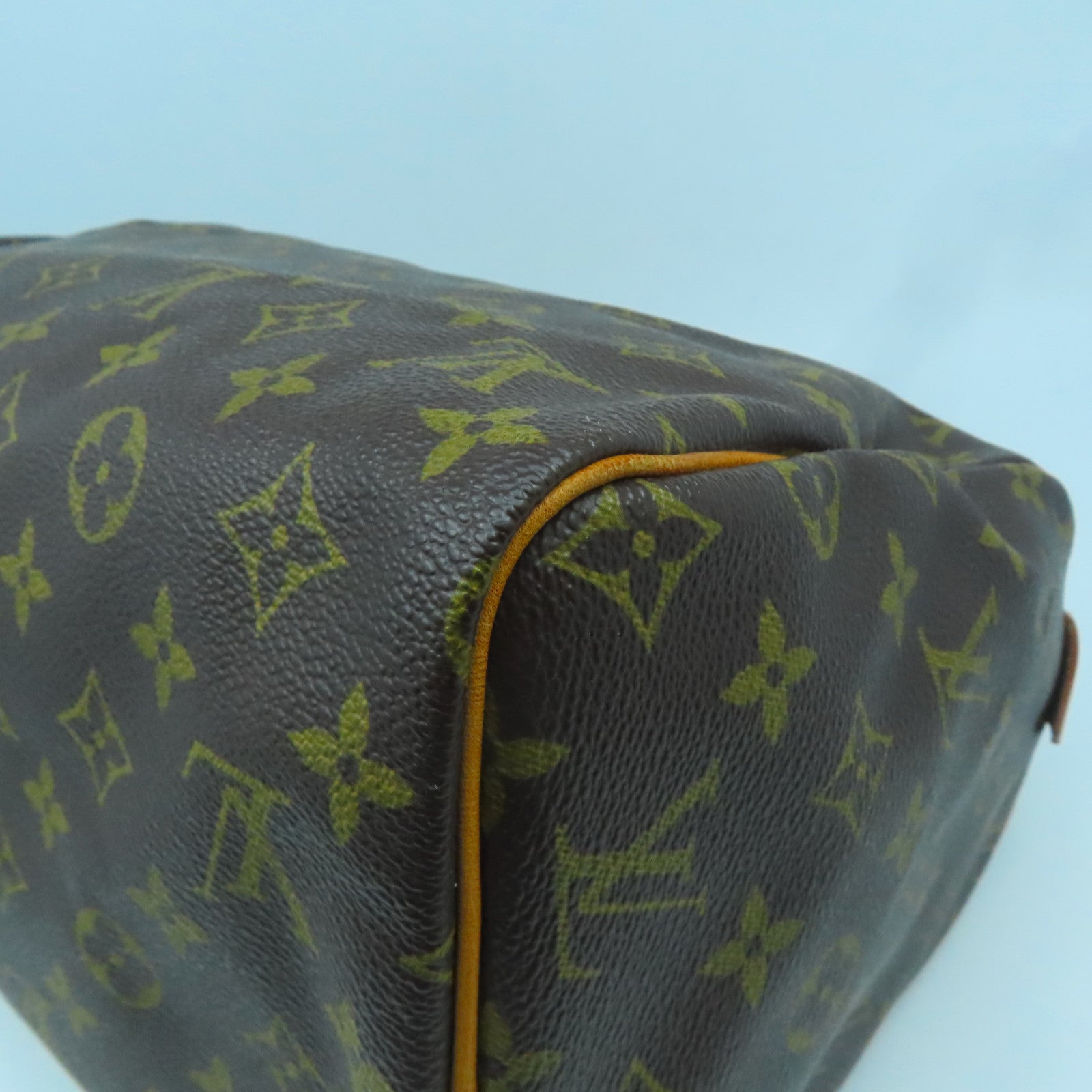 LOUIS VUITTON Monogram Speedy 30金扣手挽袋啡色