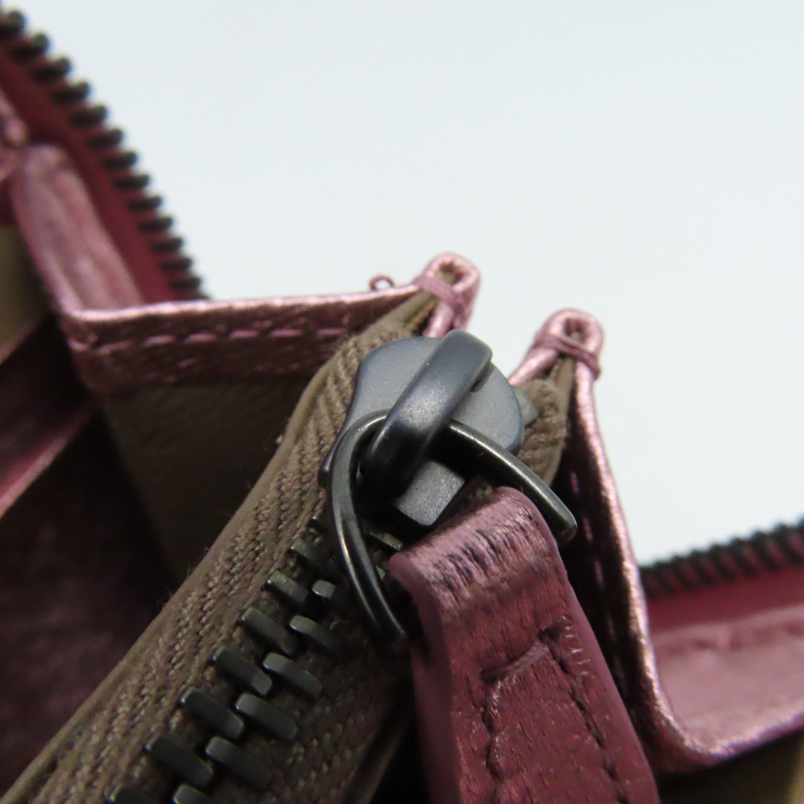 BOTTEGA VENETA 織紋皮革Zipper Long Wallet拉鏈長錢包粉紅色