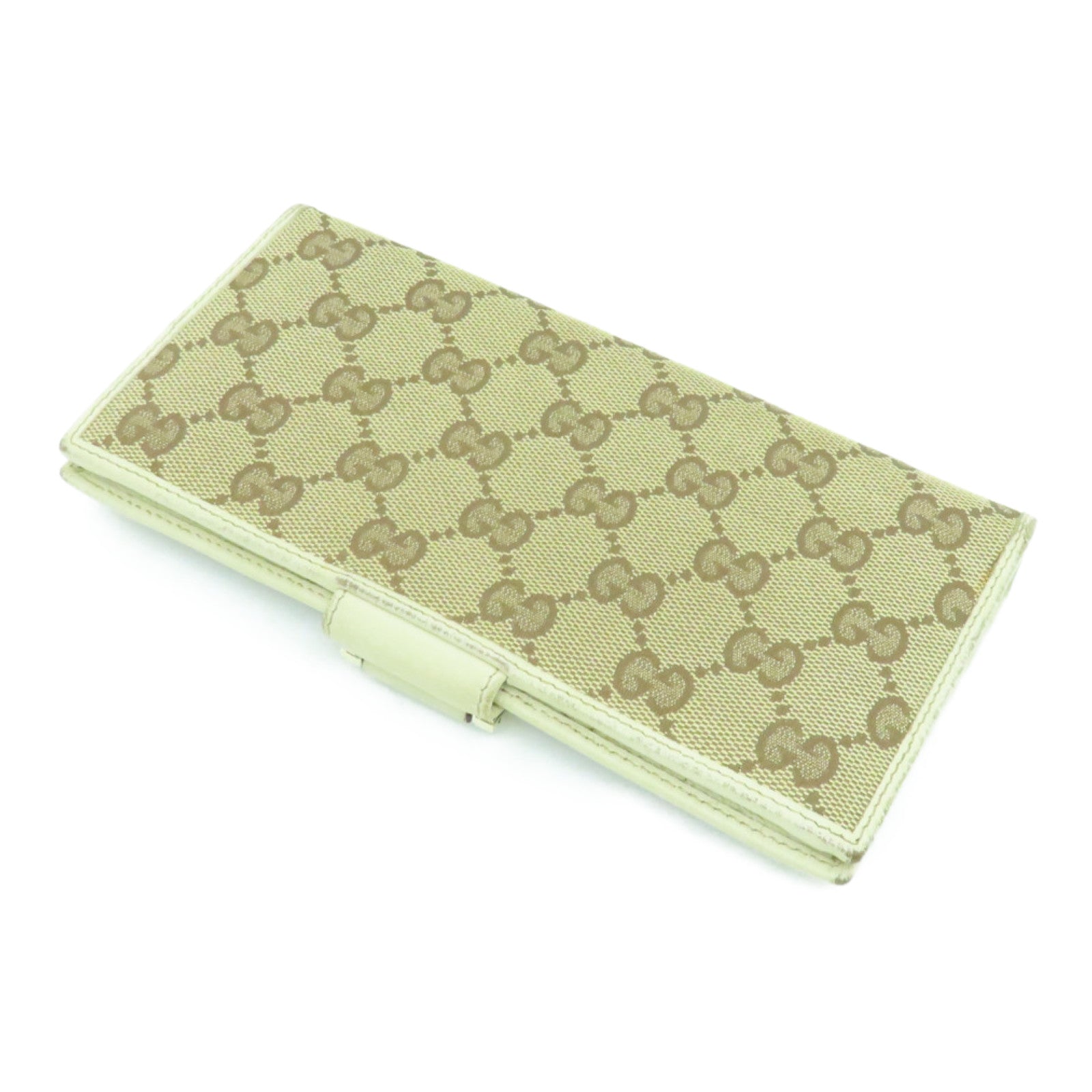 GUCCI 帆布Long Wallet金扣长钱包米色/白色