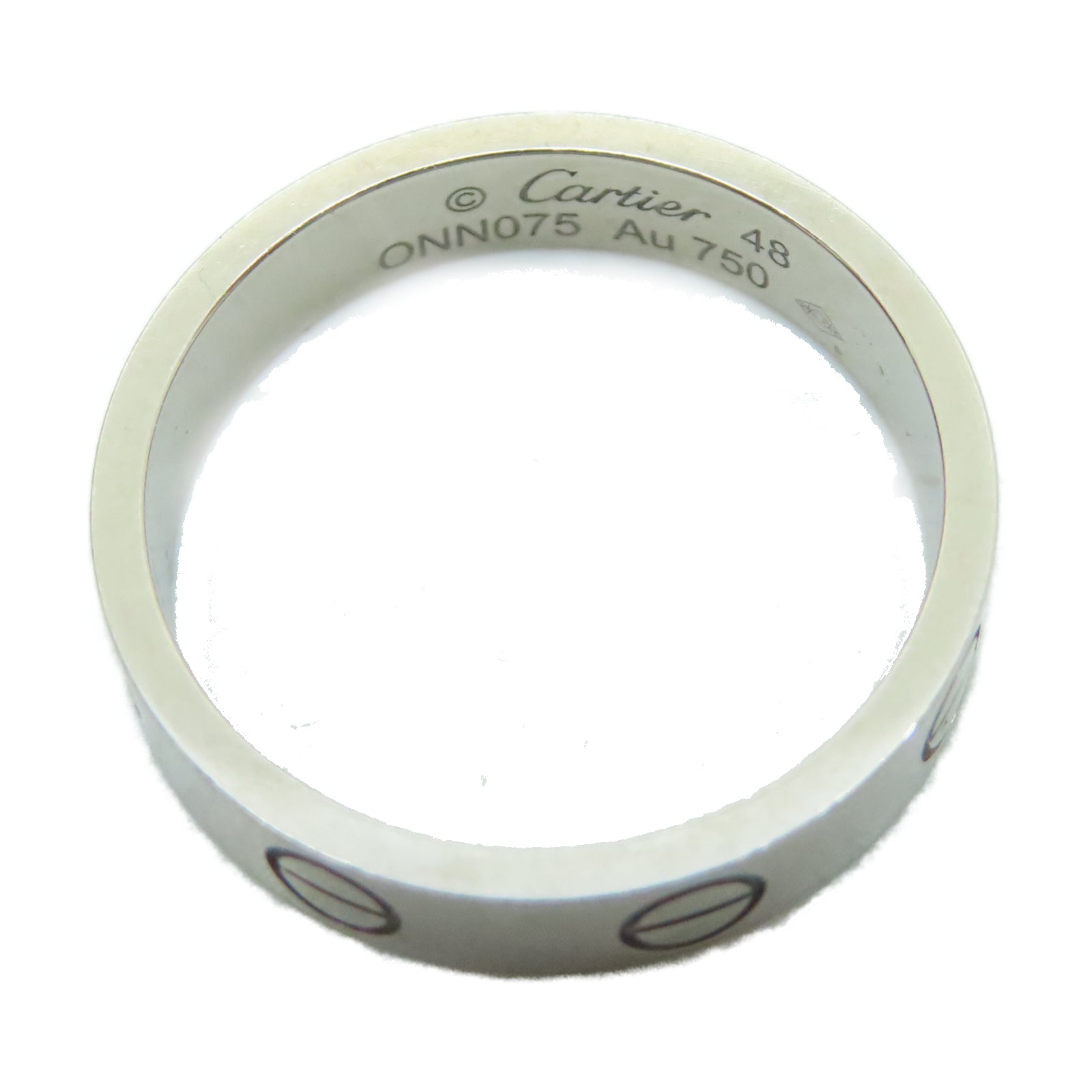 CARTIER 18K白金Love Ring戒指US#4.5