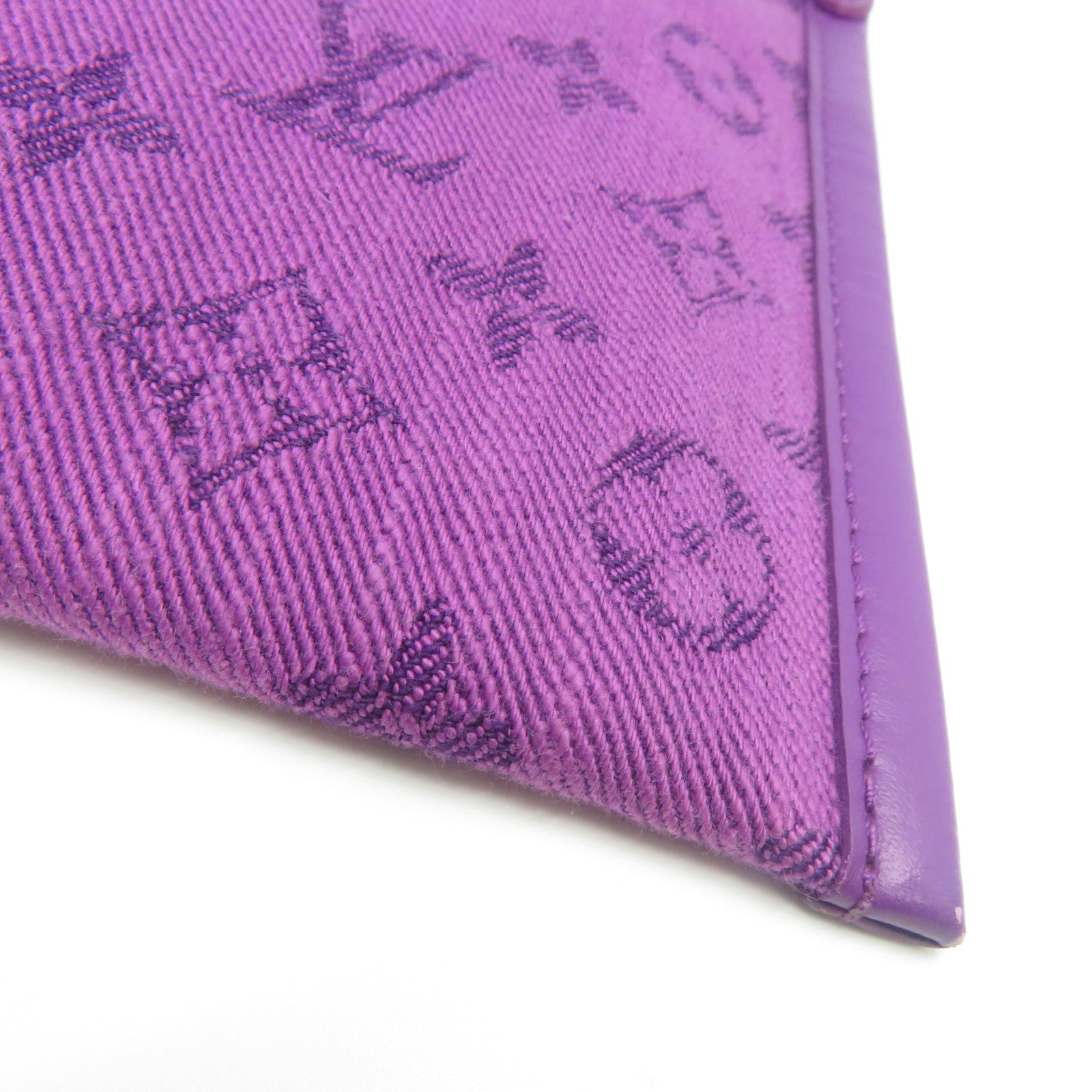 LOUIS VUITTON Monogram Denim手拿包紫色