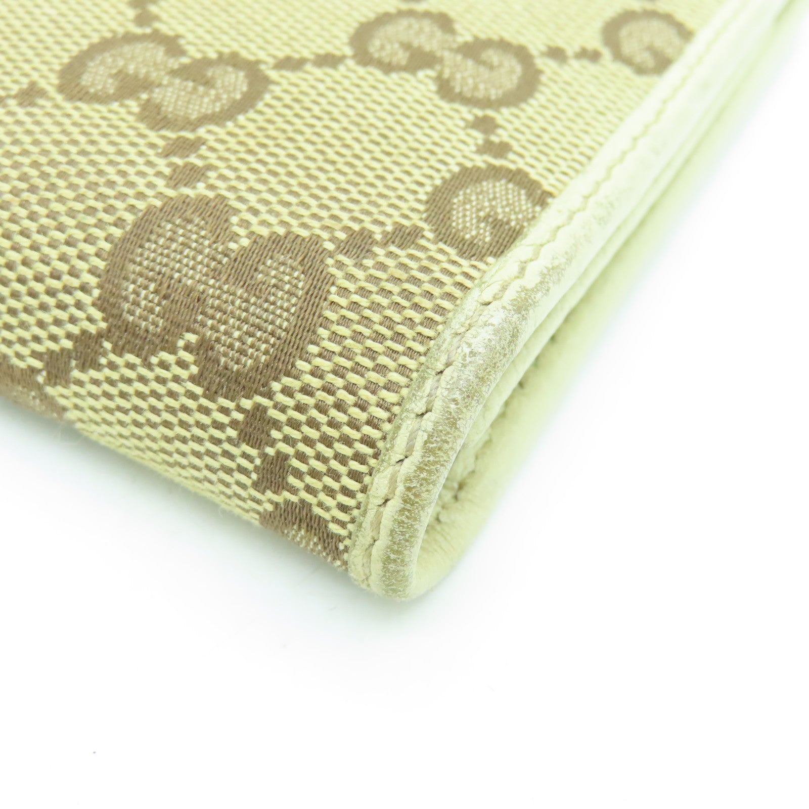 GUCCI 帆布Long Wallet金扣长钱包米色/白色