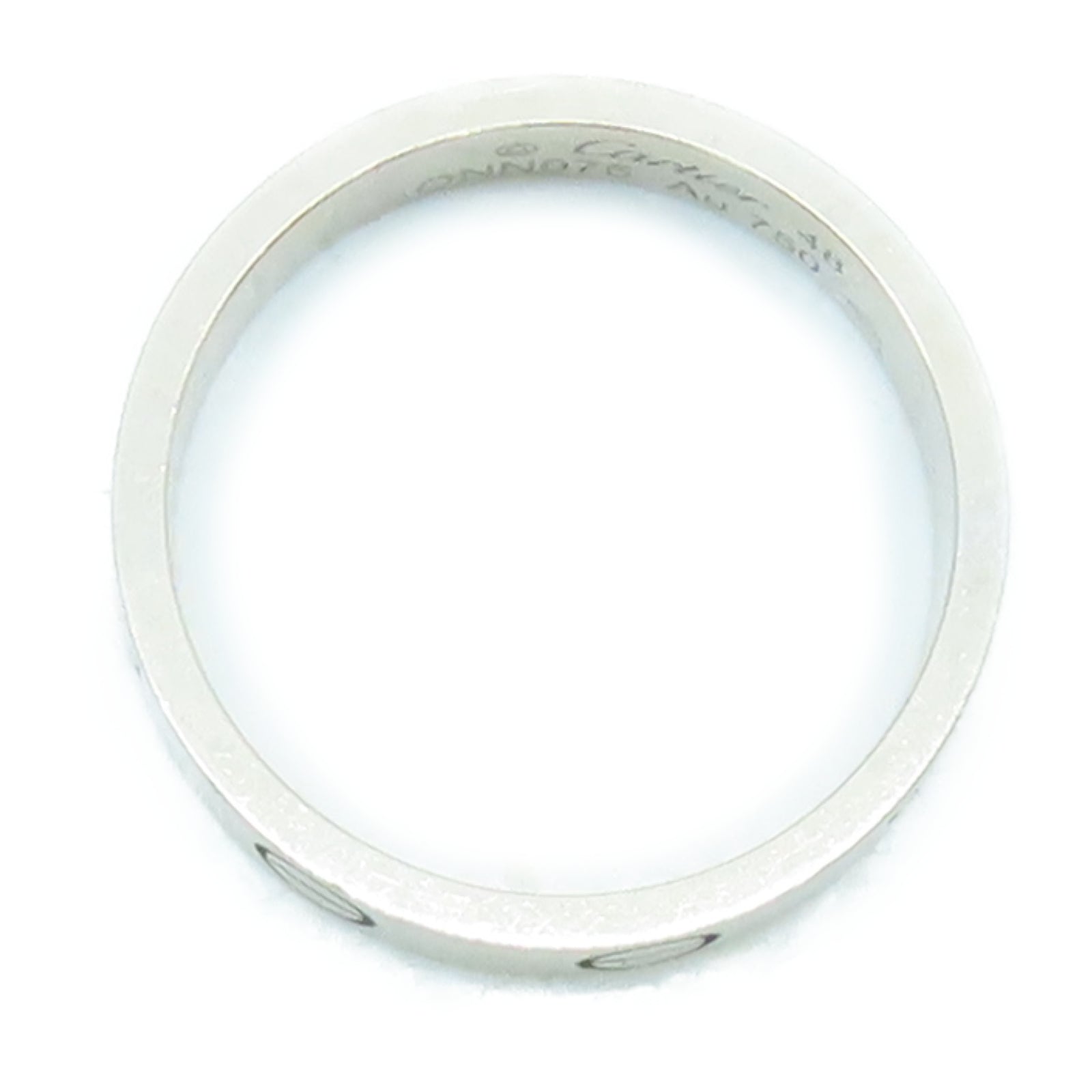 CARTIER 18K白金Love Ring戒指US#4.5