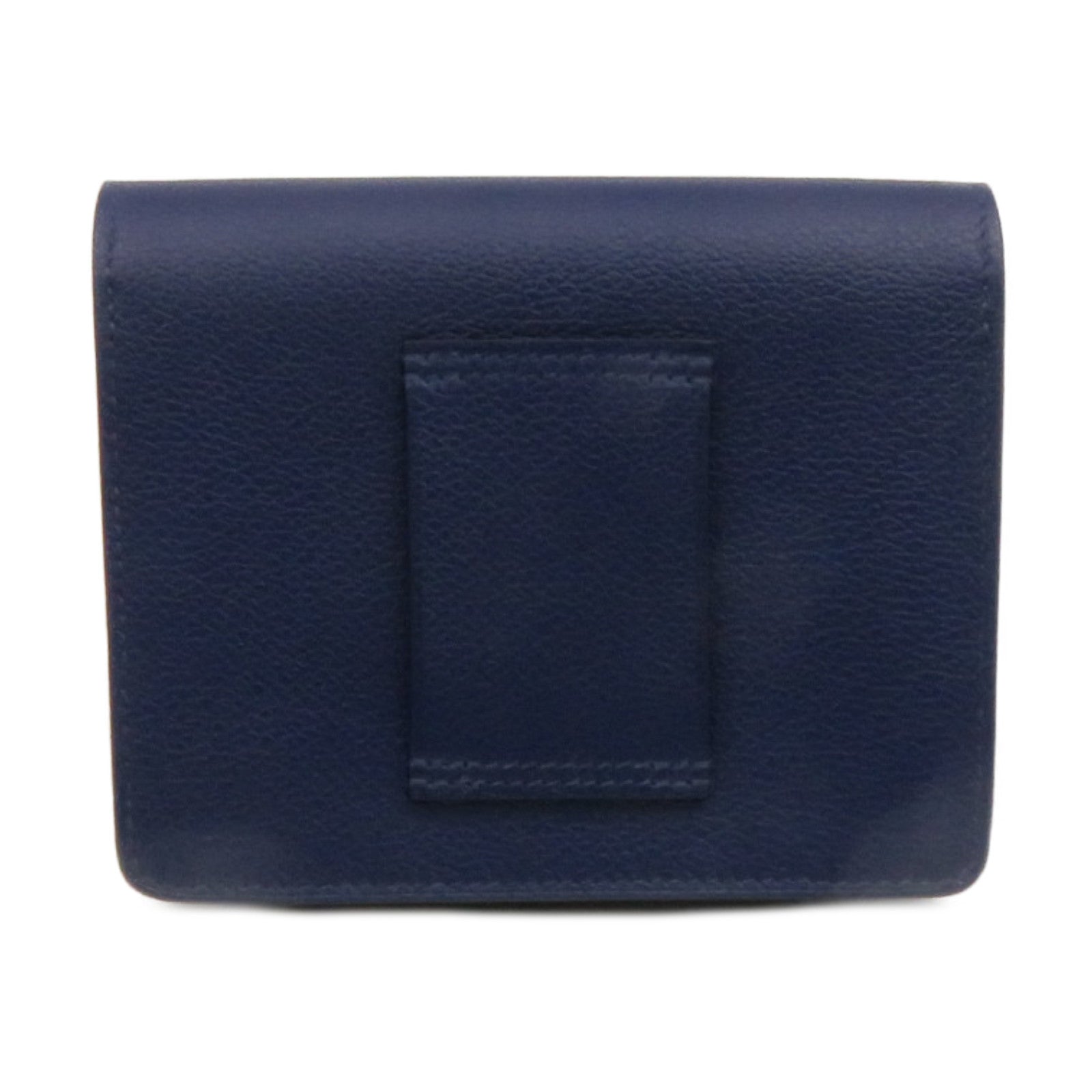 HERMES Evercolor Leather Roulis Slim Waist Bag Gold Buckle Belt Bag Blue