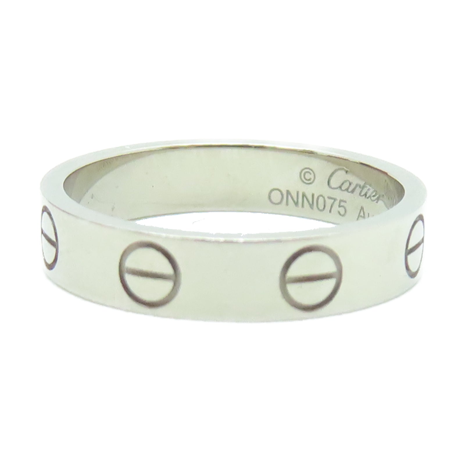 CARTIER 18K白金Love Ring戒指US#4.5