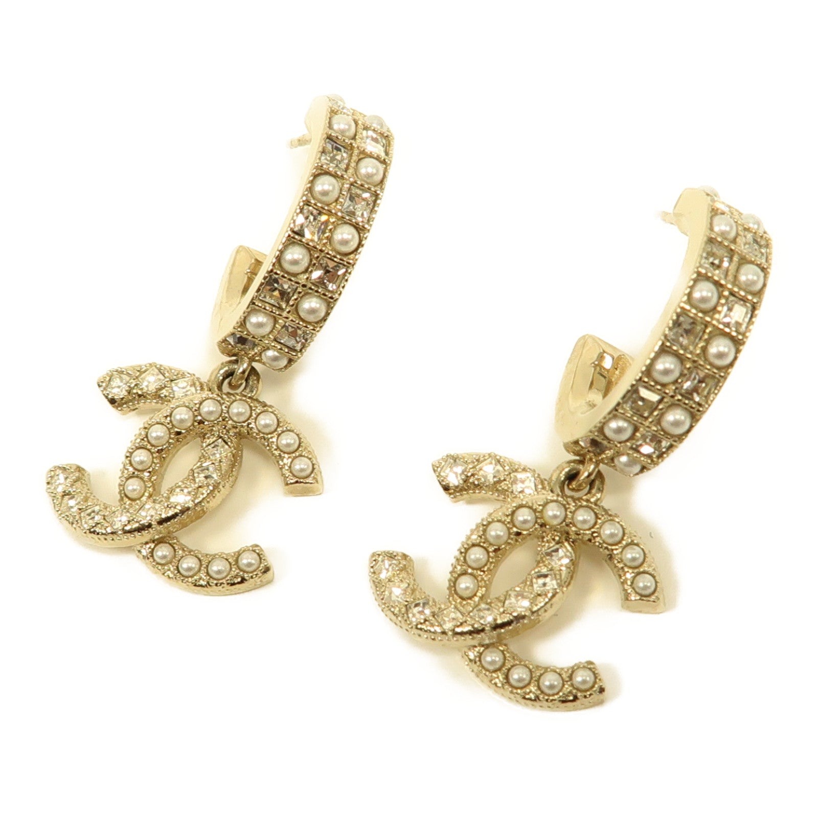 CHANEL 金屬Earrings耳環金色