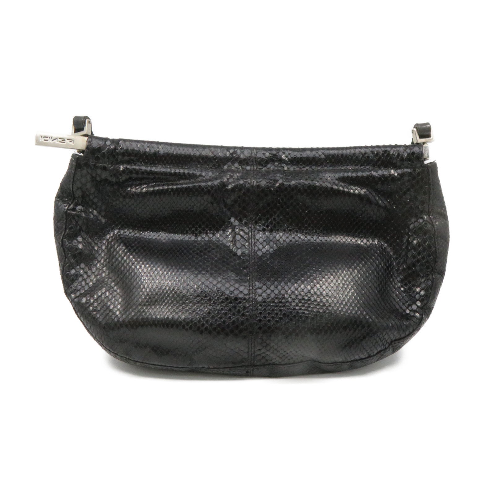 FENDI 【激減優惠】蛇皮皮革Shoulder Bag肩背袋黑色