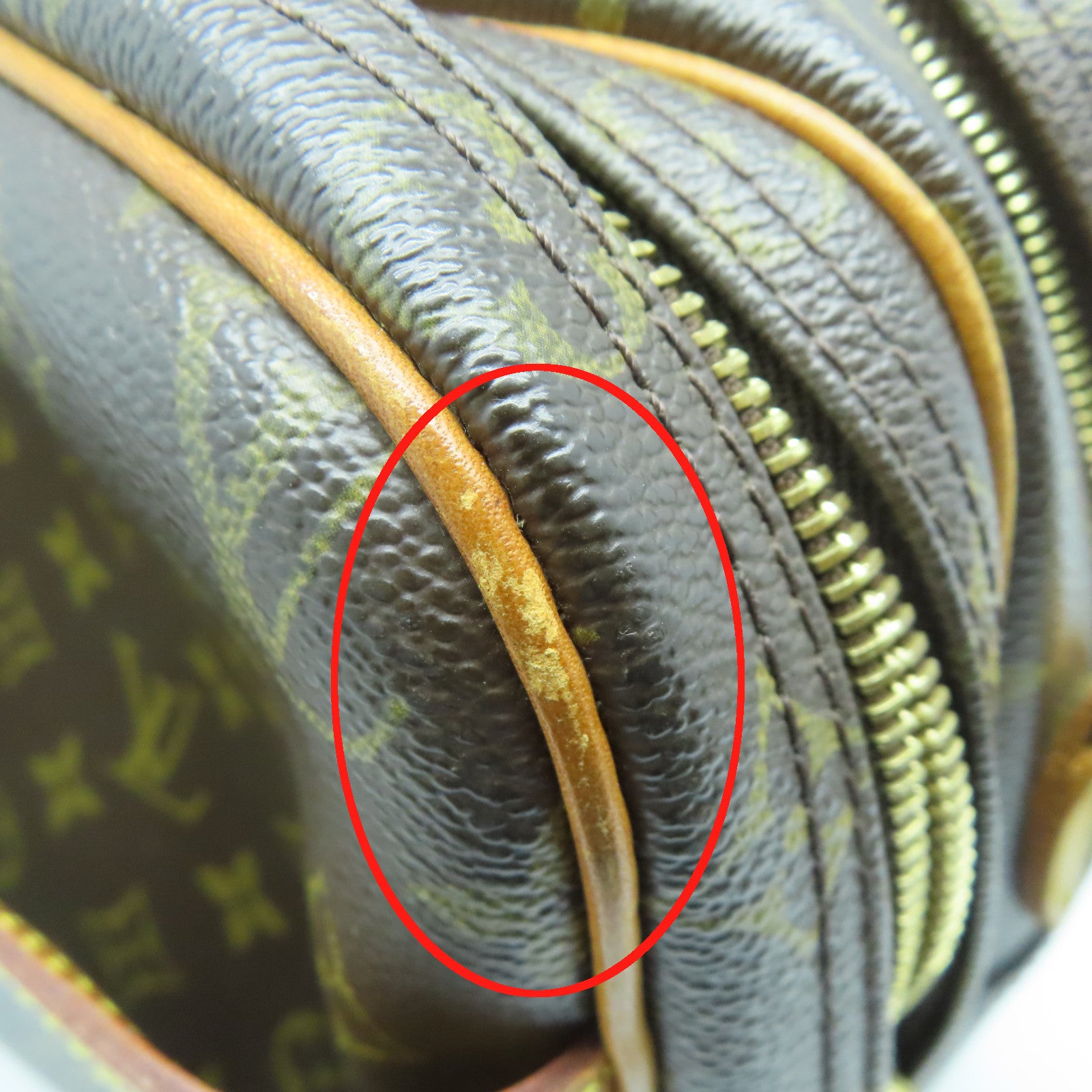 LOUIS VUITTON Monogram Reporter PM金扣肩背袋啡色