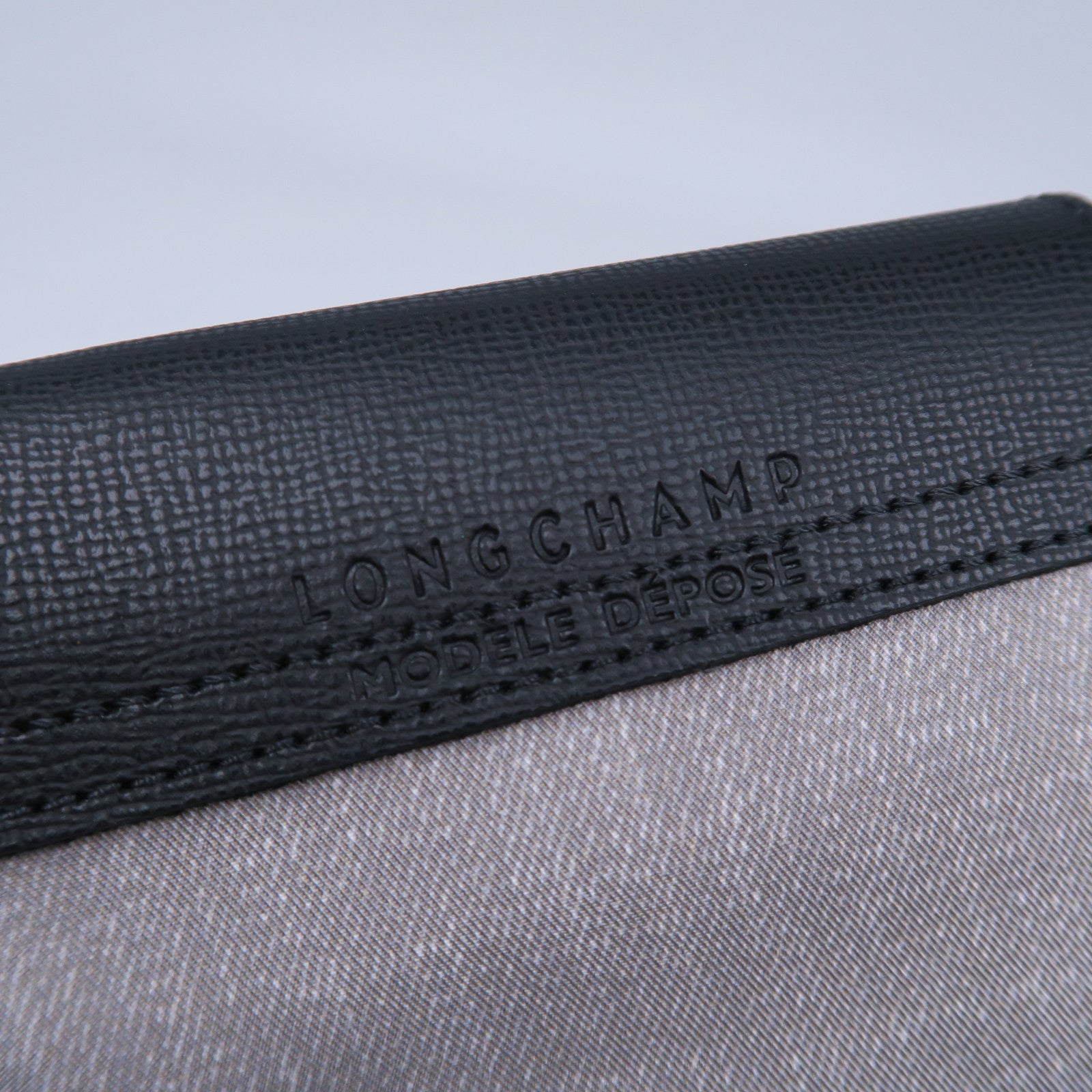 Longchamp 帆布Hand Bag銀扣手挽肩背兩用袋灰色