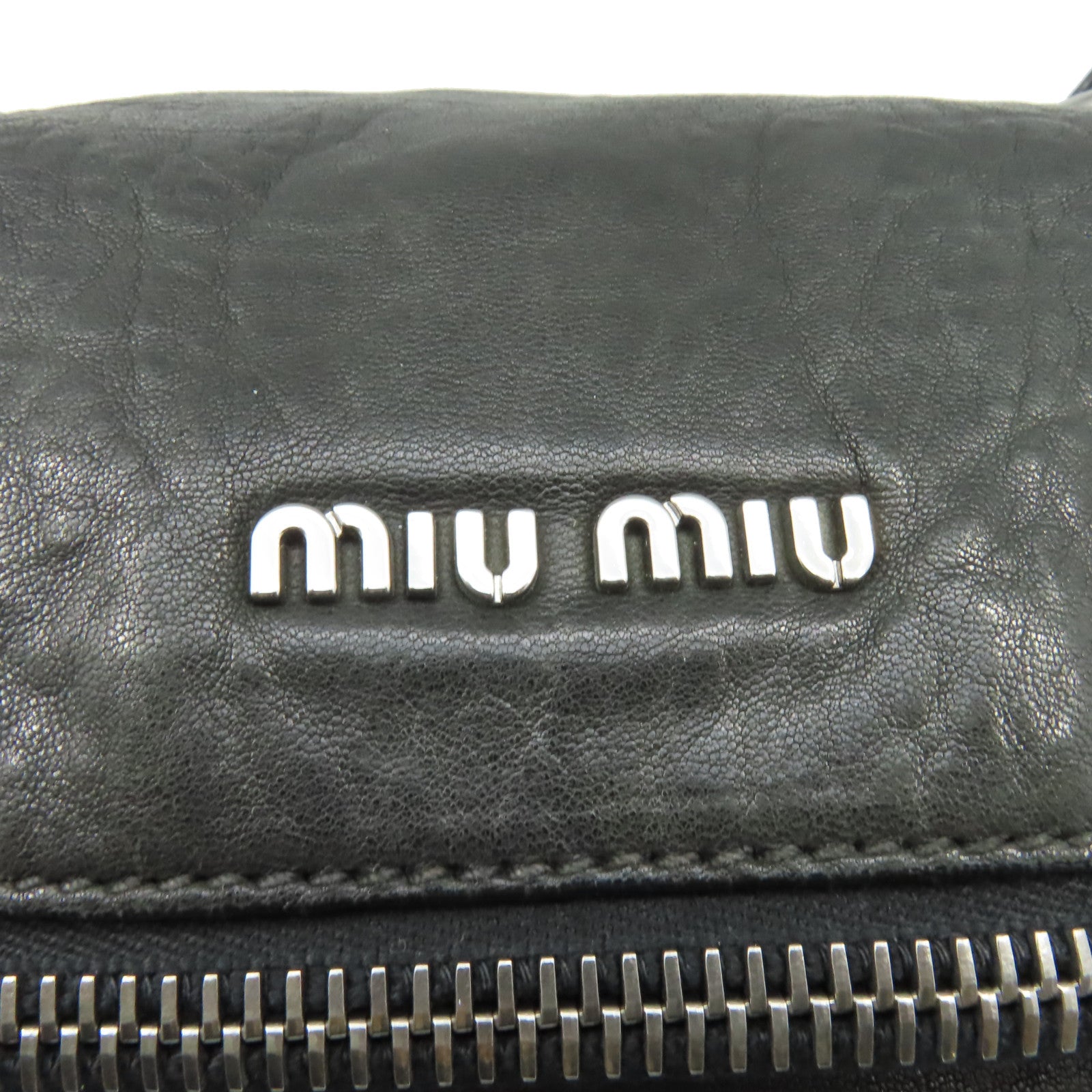 Miu Miu 羊皮皮革2Way Shoulder Bag手挽肩背兩用袋黑色