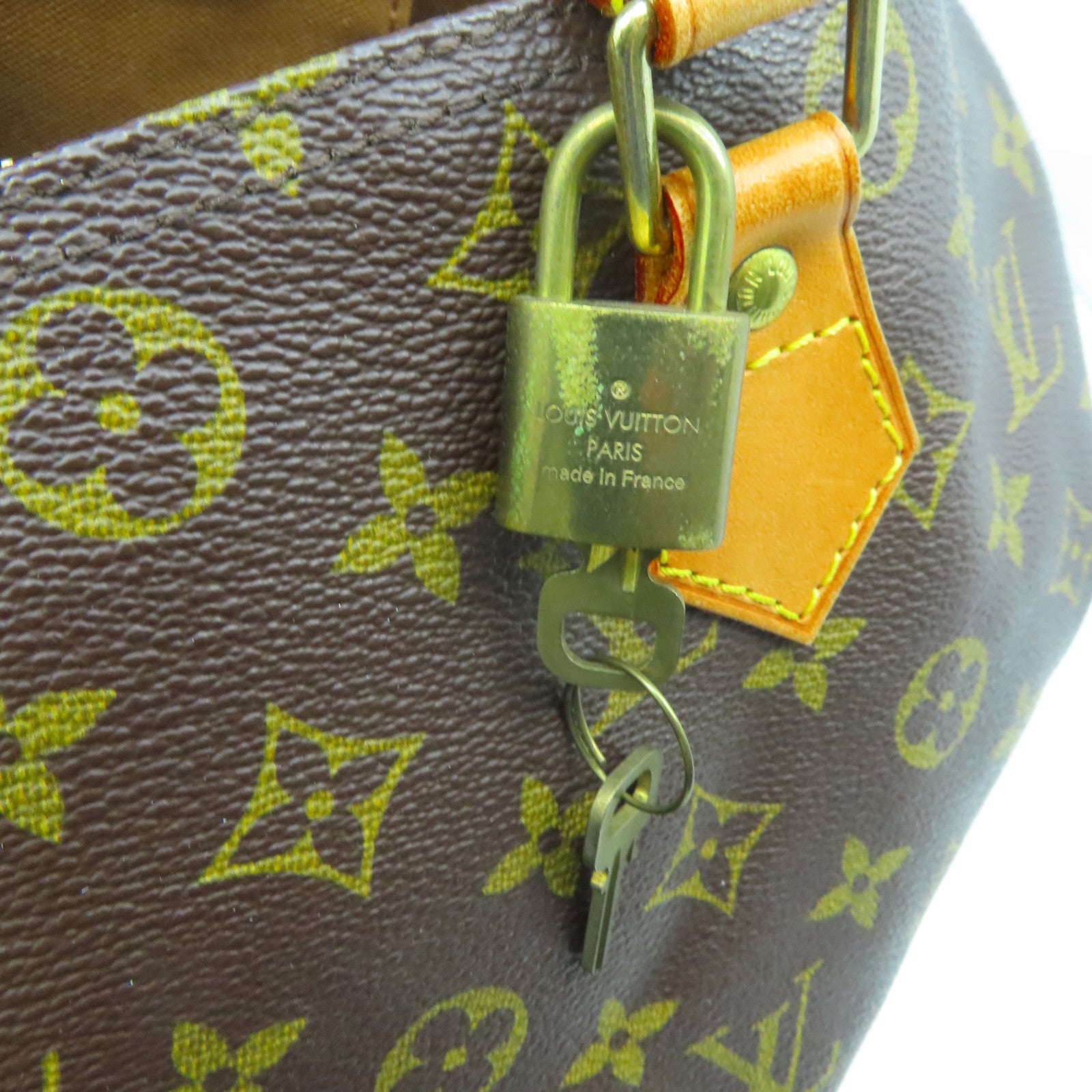 LOUIS VUITTON Monogram Speedy 30金扣手挽袋啡色