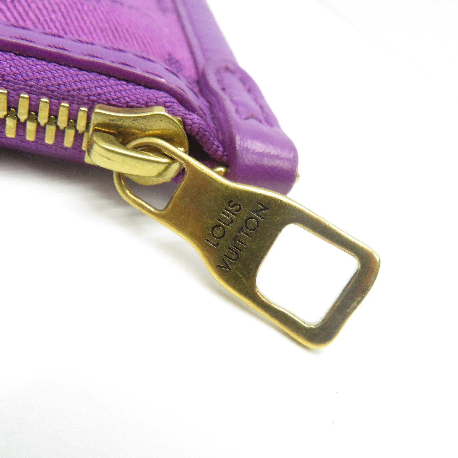 LOUIS VUITTON Monogram Denim手拿包紫色