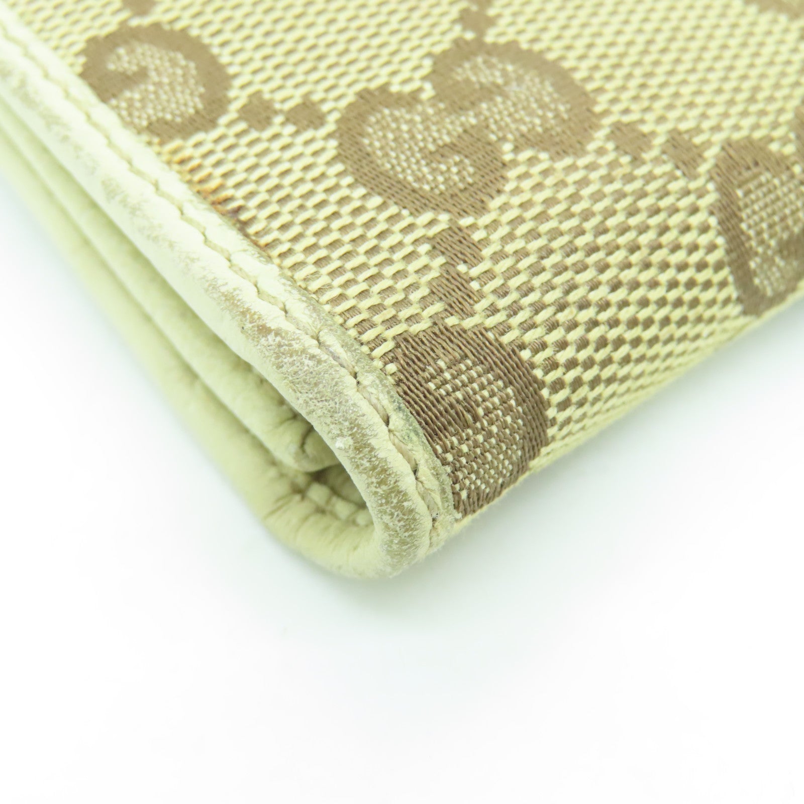 GUCCI 帆布Long Wallet金扣长钱包米色/白色