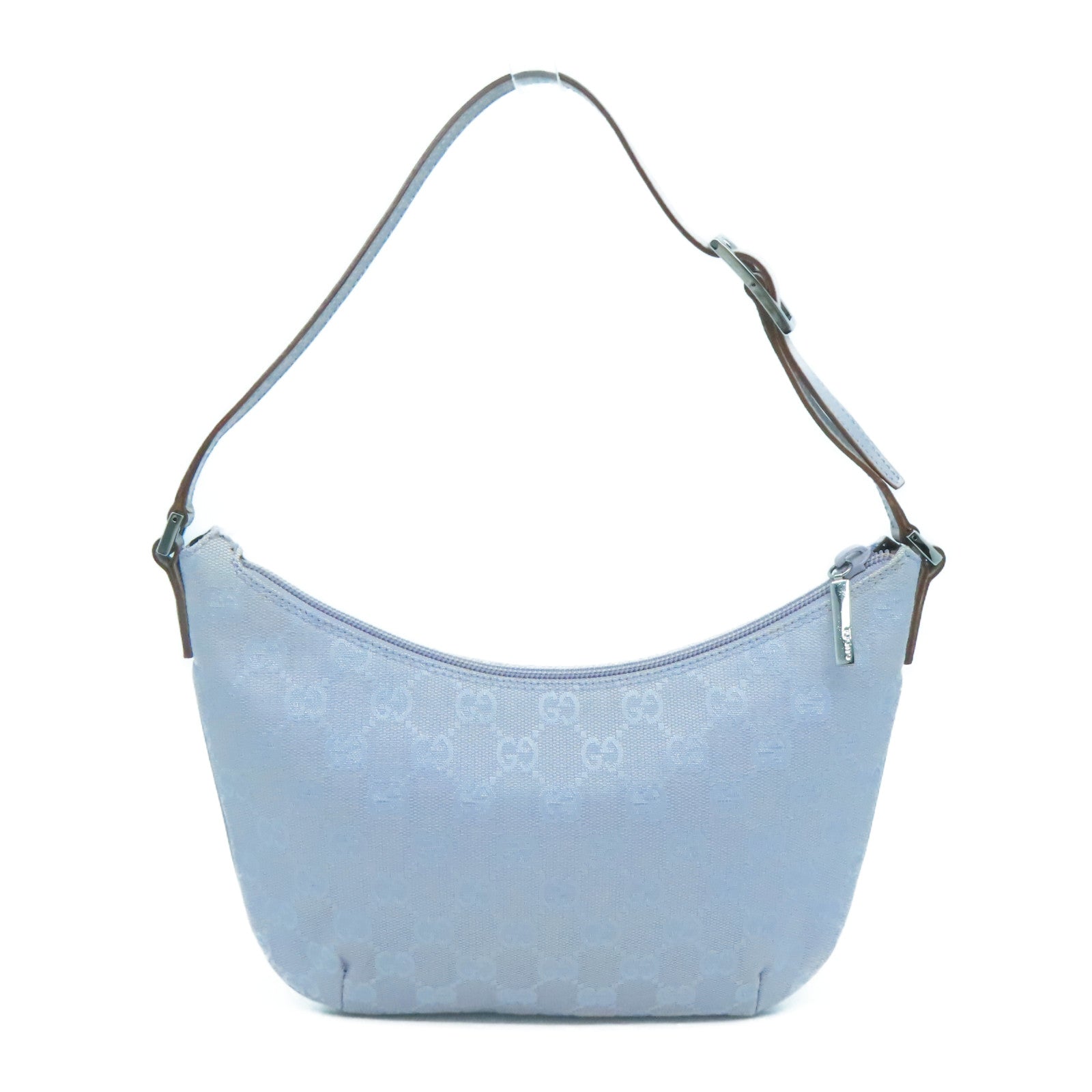 GUCCI 帆布Shoulder Bag銀扣肩背袋紫色