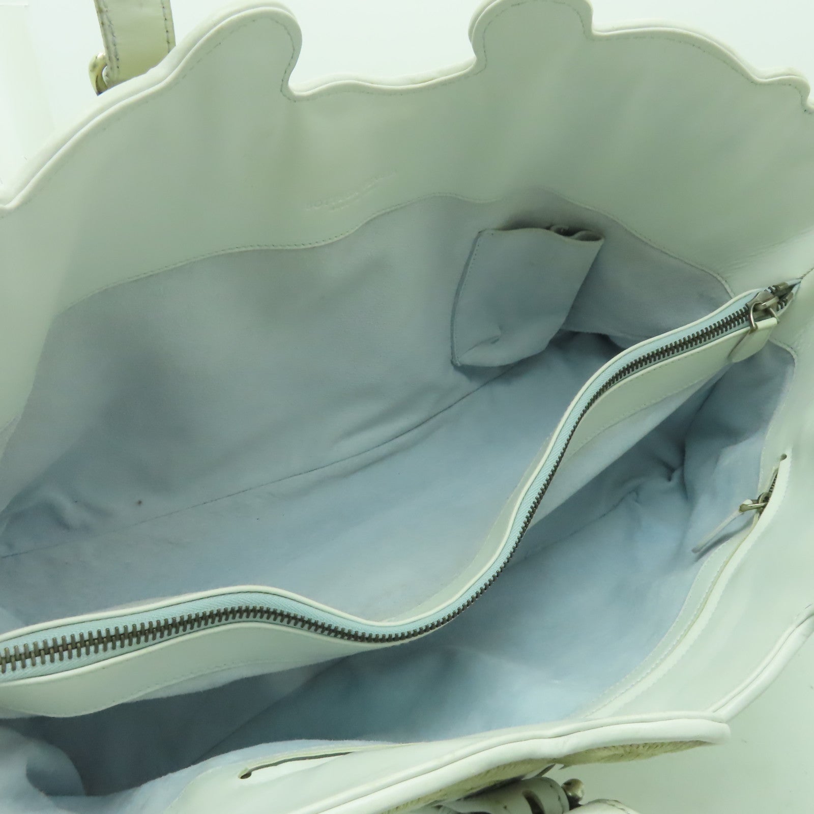 BOTTEGA VENETA 織紋皮革Shoulder Bag金扣肩背袋白色