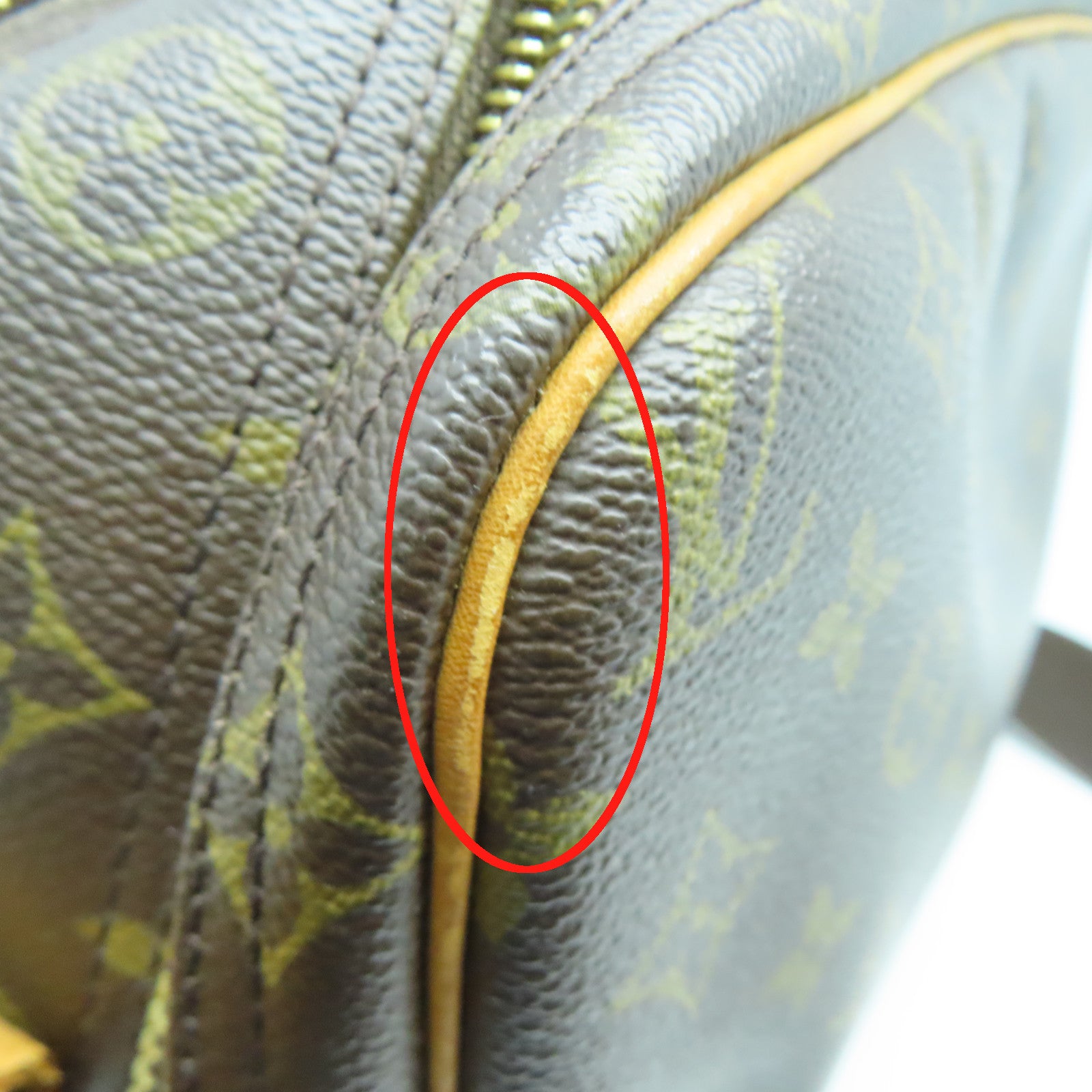 LOUIS VUITTON Monogram Reporter PM金扣肩背袋啡色