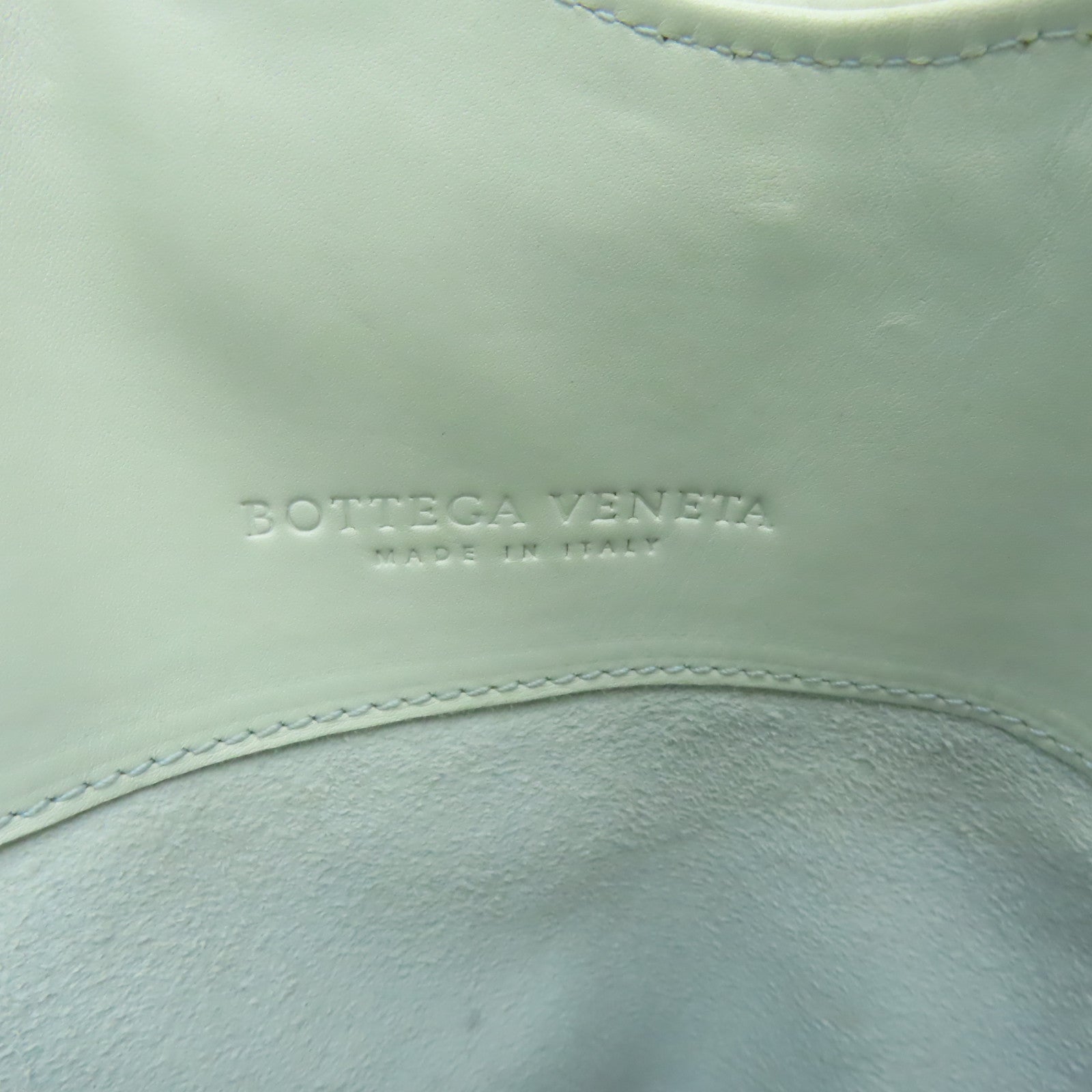 BOTTEGA VENETA 織紋皮革Shoulder Bag金扣肩背袋白色