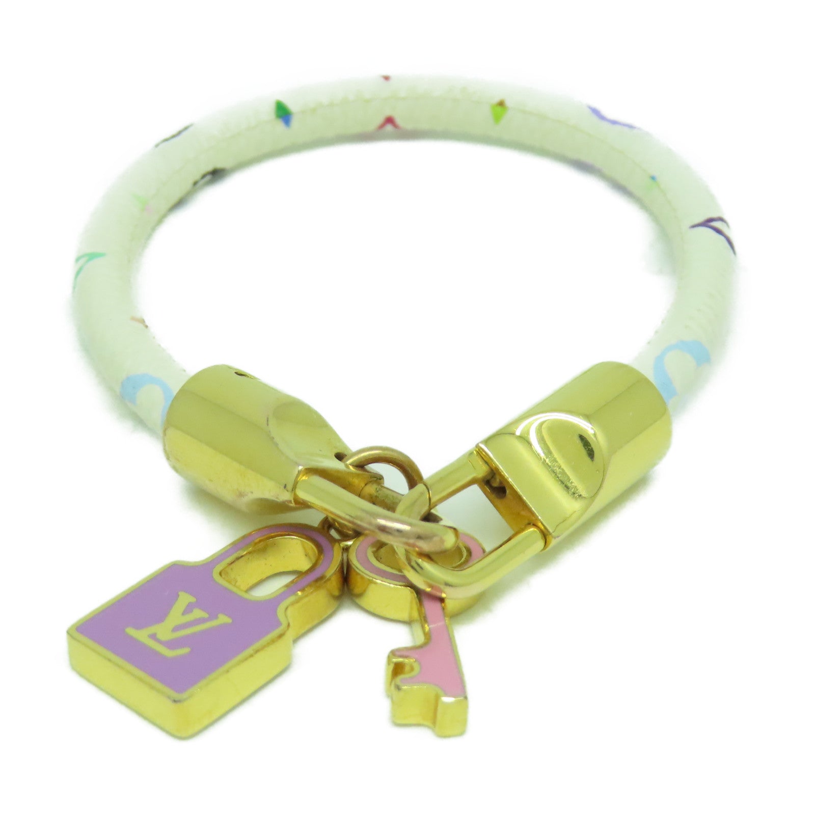LOUIS VUITTON Monogram Multicolore Bangle金扣手鐲#14.5cm