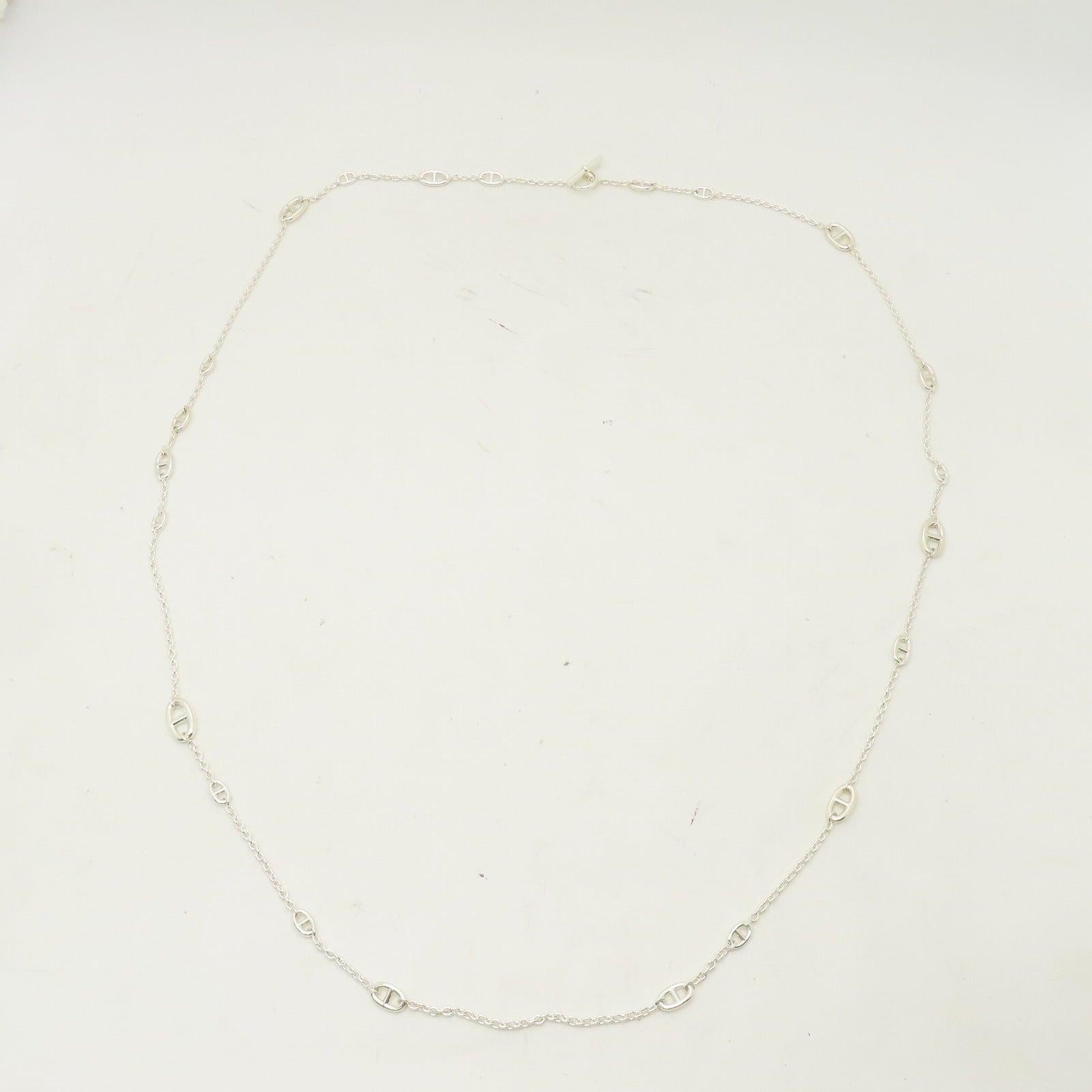 HERMES 【激減優惠】925純銀Farandde項鍊#160cm