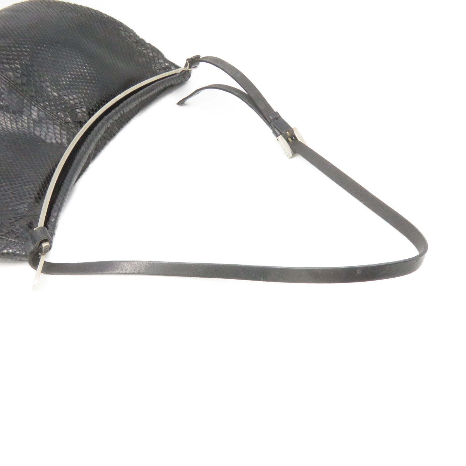 FENDI 【激減優惠】蛇皮皮革Shoulder Bag肩背袋黑色