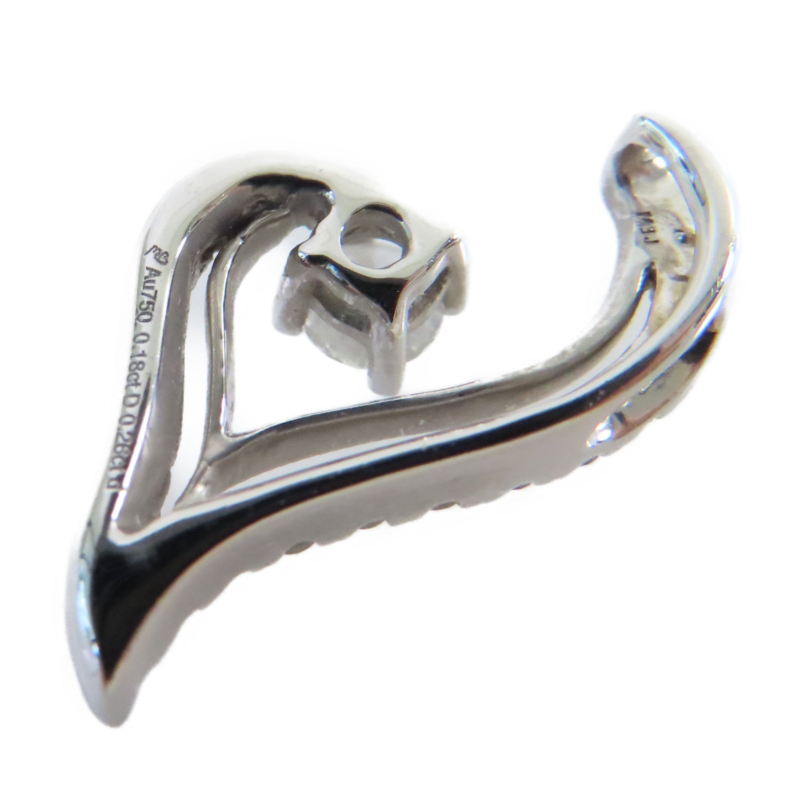 JEWELRY 18K白金Diamond Pendant Top 0.18ct/0.26ct鑽石吊墜