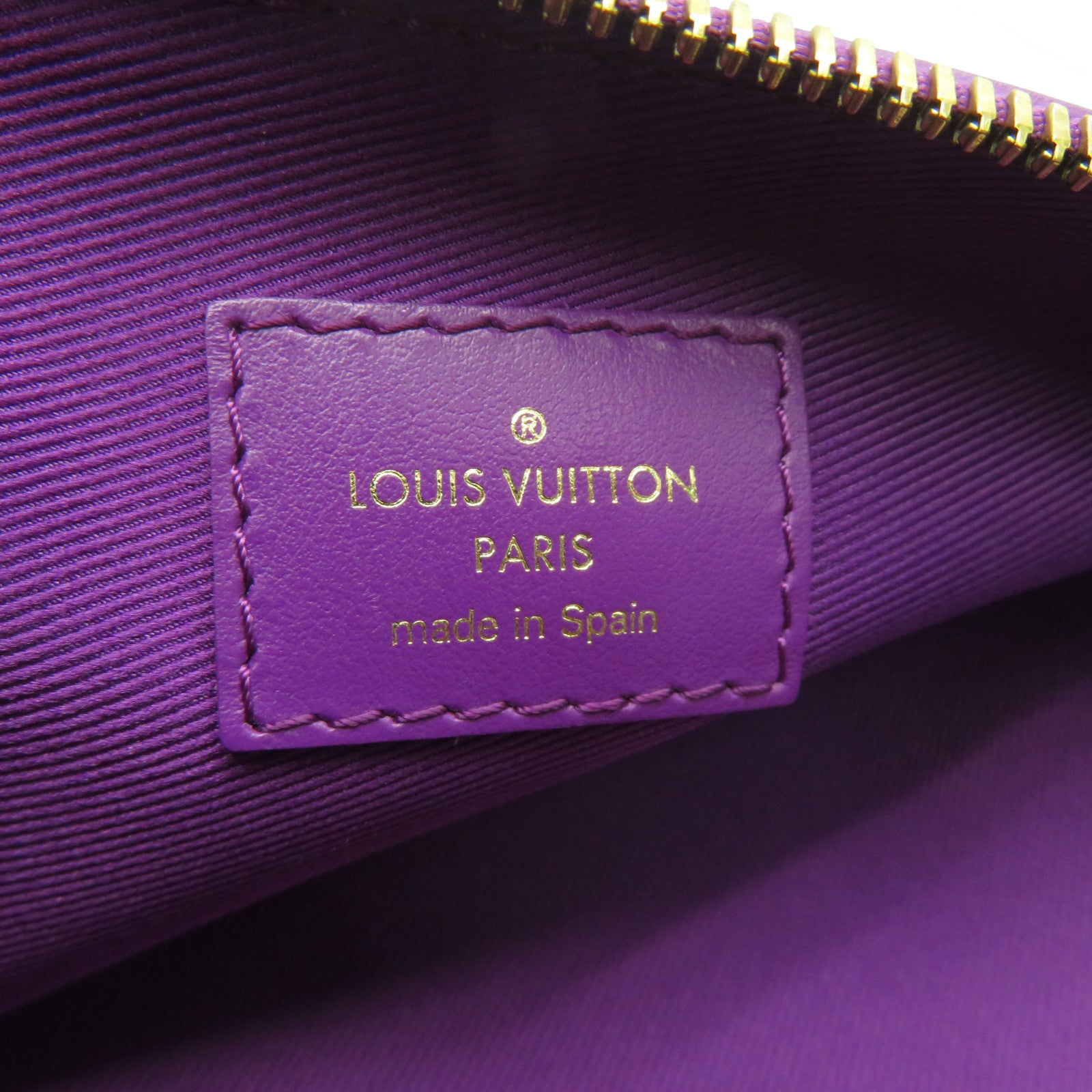 LOUIS VUITTON Monogram Denim手拿包紫色