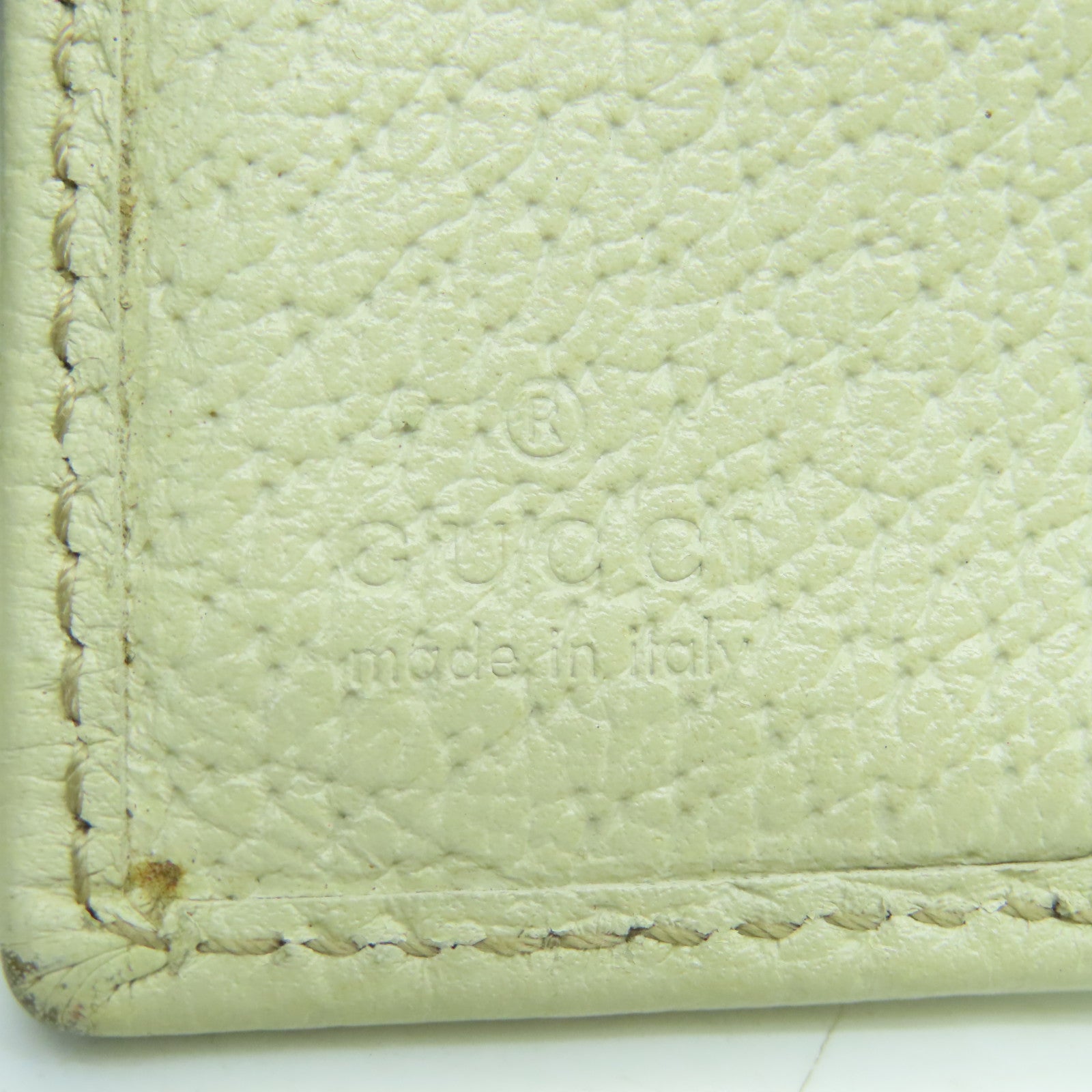 GUCCI 帆布Long Wallet金扣长钱包米色/白色