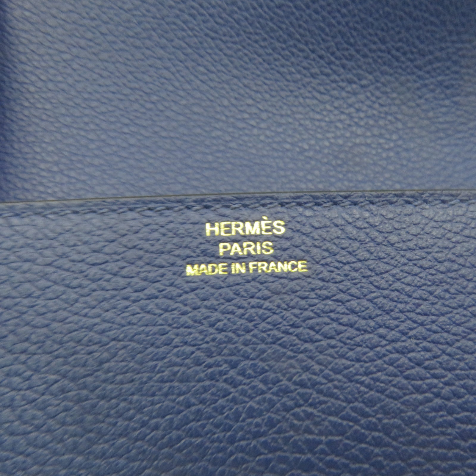 HERMES Evercolor Leather Roulis Slim Waist Bag Gold Buckle Belt Bag Blue
