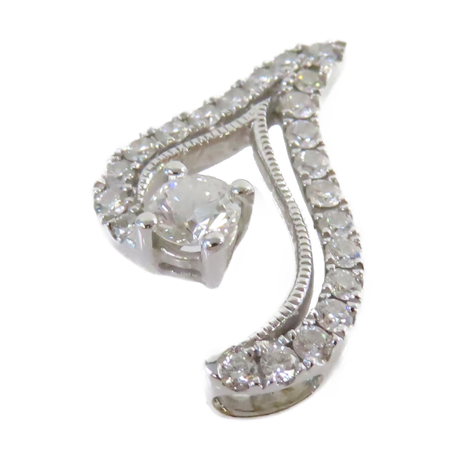 JEWELRY 18K白金Diamond Pendant Top 0.18ct/0.26ct鑽石吊墜