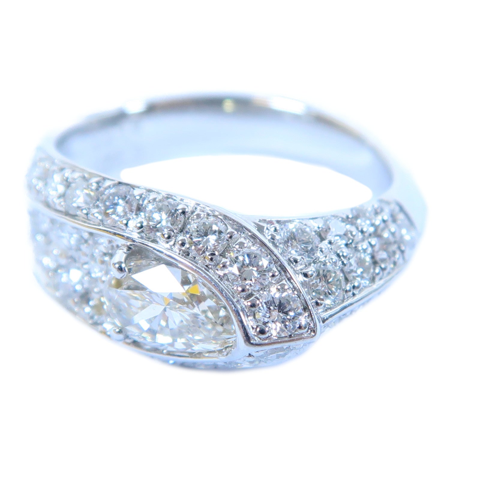 JEWELRY PT900鉑金Diamond Ring 1.00ct/0.640ct鑽石戒指US#6.5