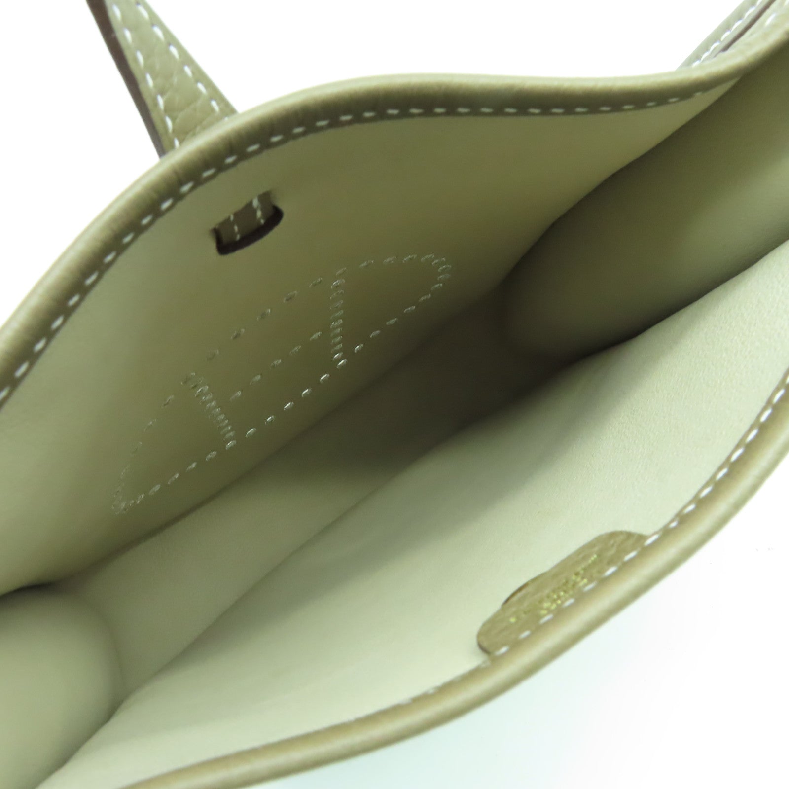 HERMES 麂皮皮革Evelyne TPM金扣肩背袋Etoupe大象灰色