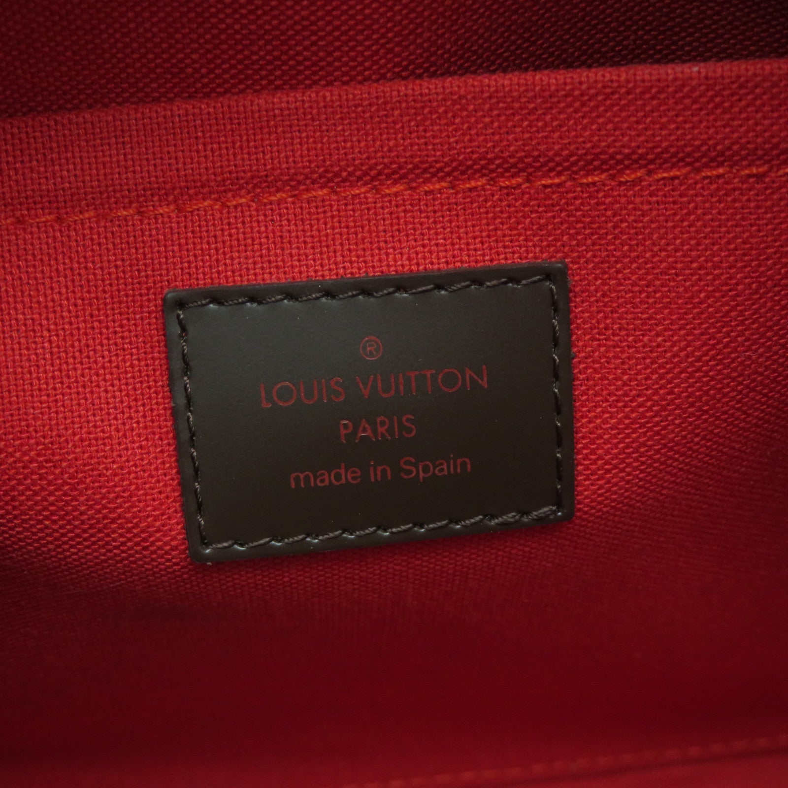 LOUIS VUITTON Damier Ebene Ribera MM金扣手挽袋啡色